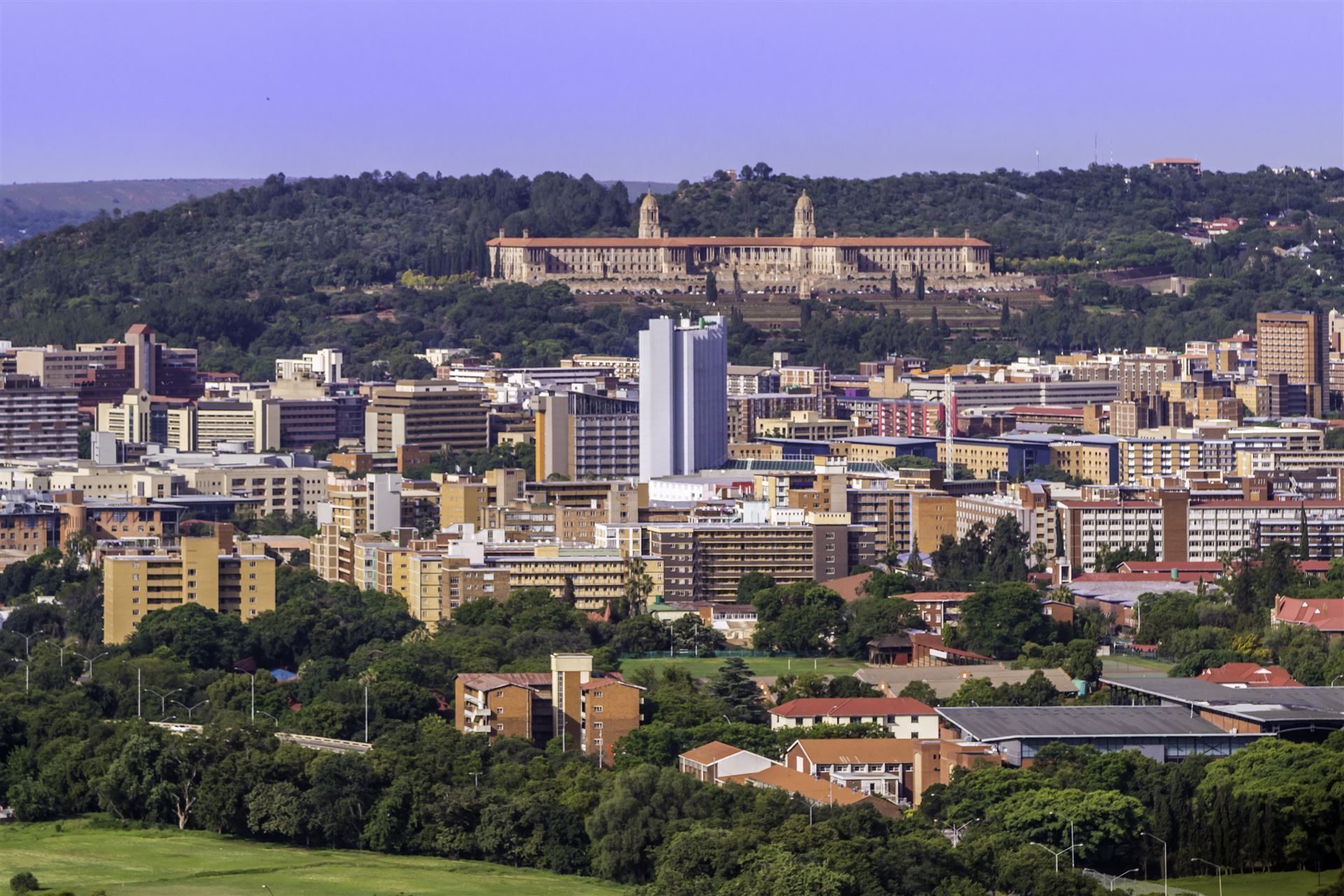 Blick über Pretoria mit den Union Buildings