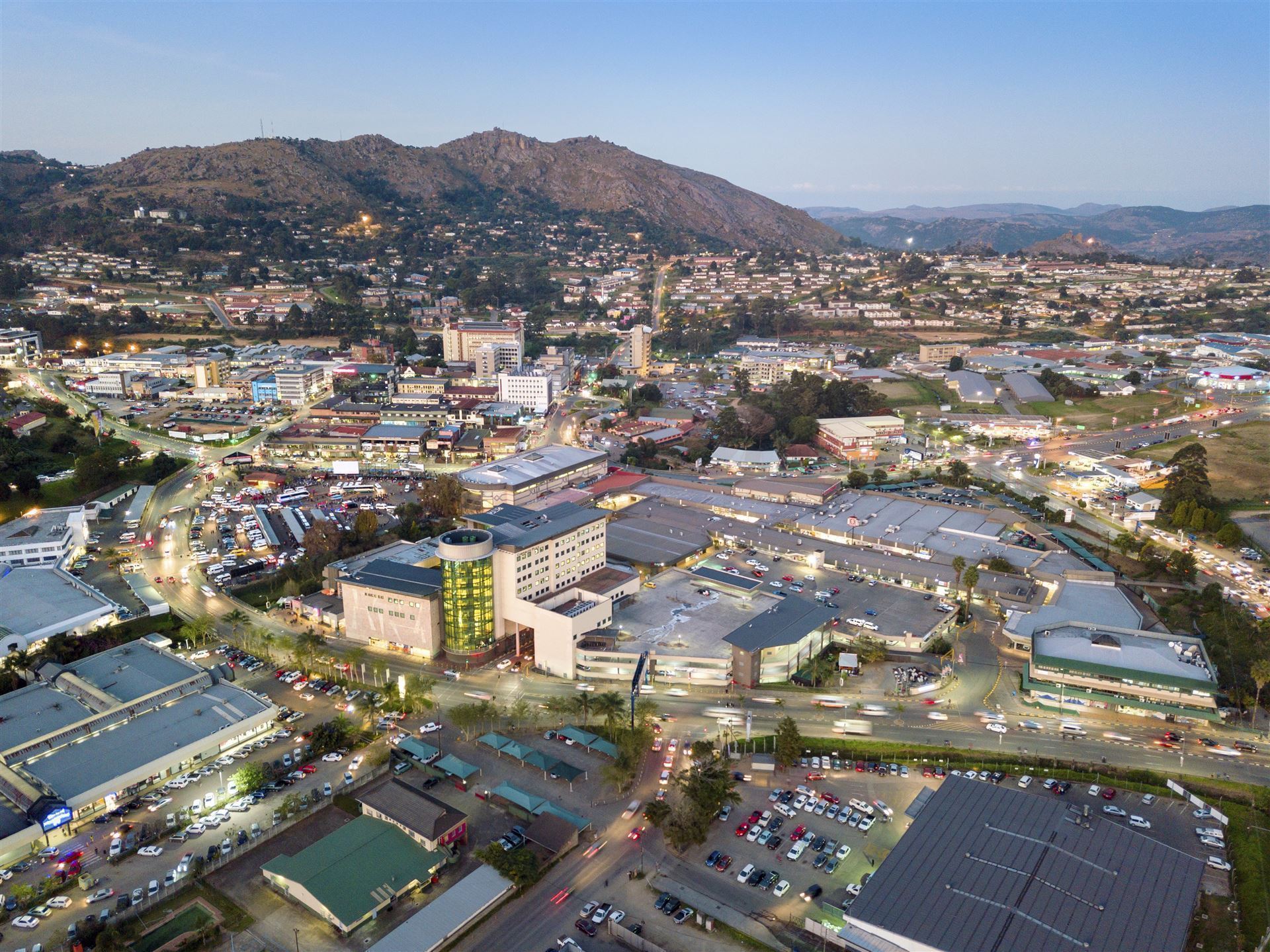 Luftaufnahme von Mbabane