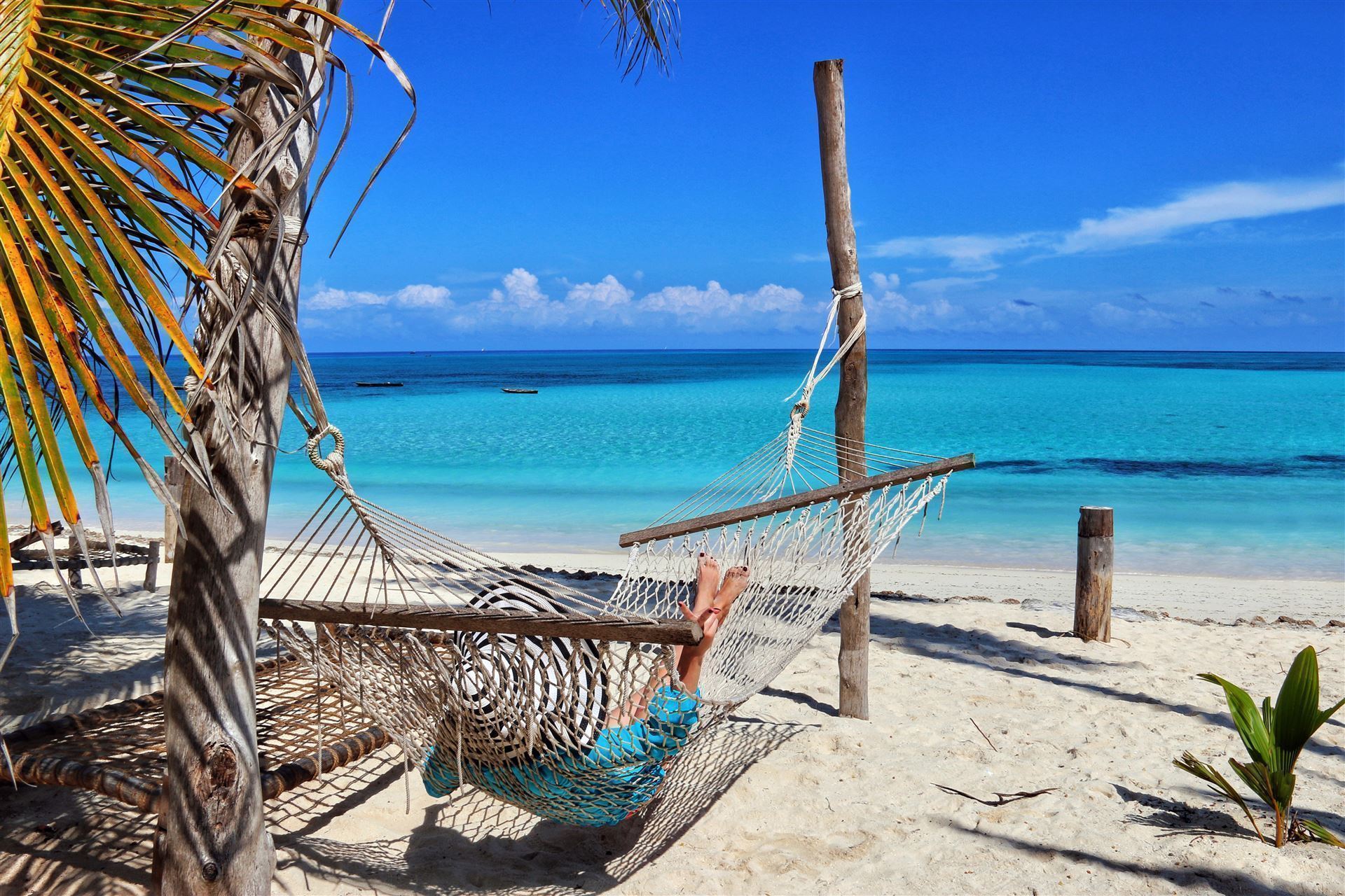 Entspannen am Strand von Sansibar