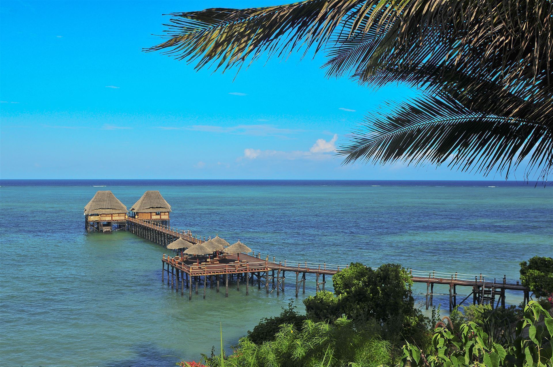 Wasserbungalows auf Sansibar