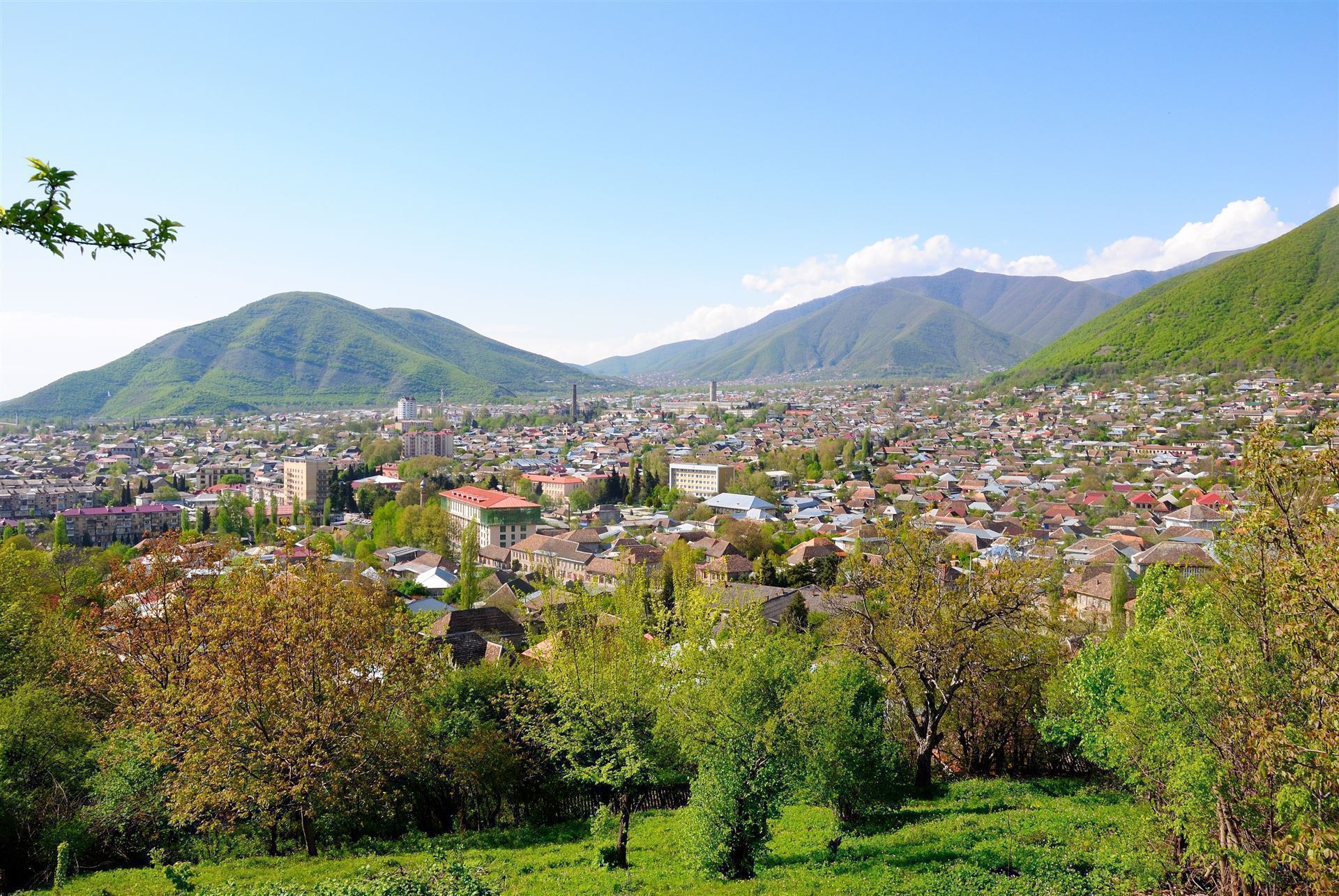 Blick über die Stadt Sheki