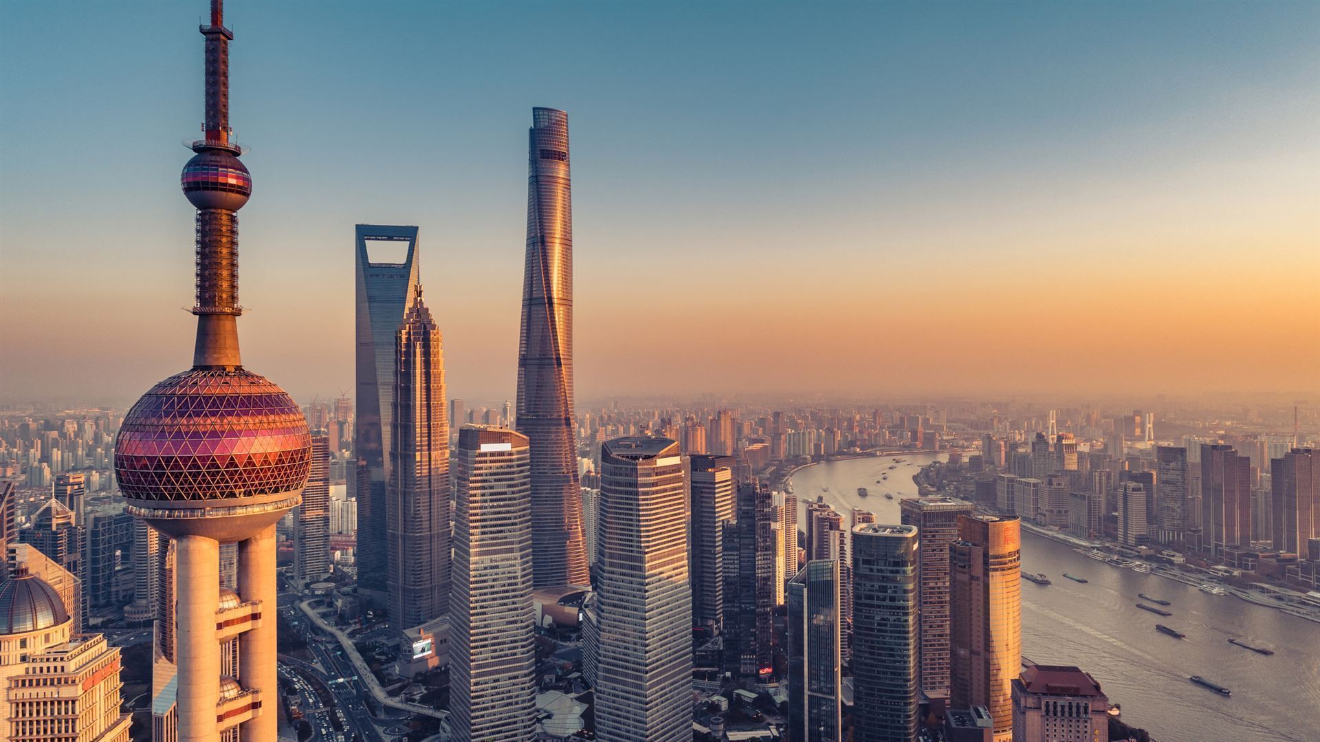 Shanghai im Sonnenuntergang