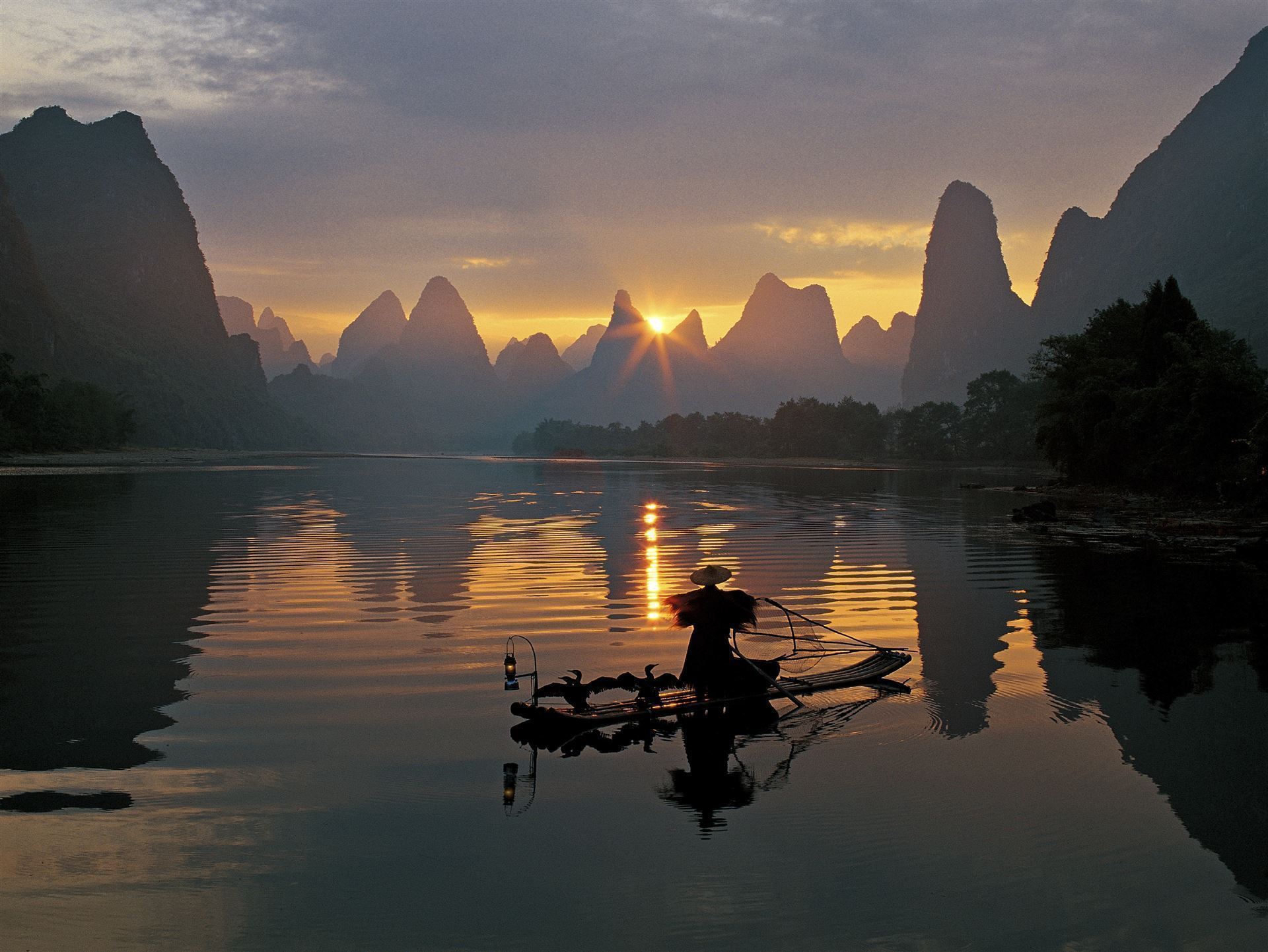 China_Guilin_Li_Fluss_Sonnenuntergang