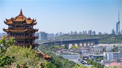 Cityblick über Wuhan