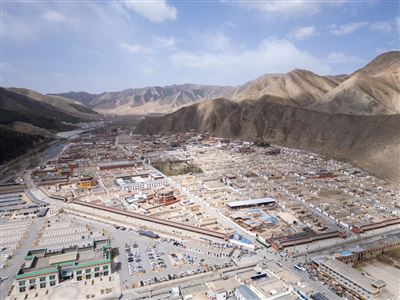 Xiahe, China: Luftaufnahme 
