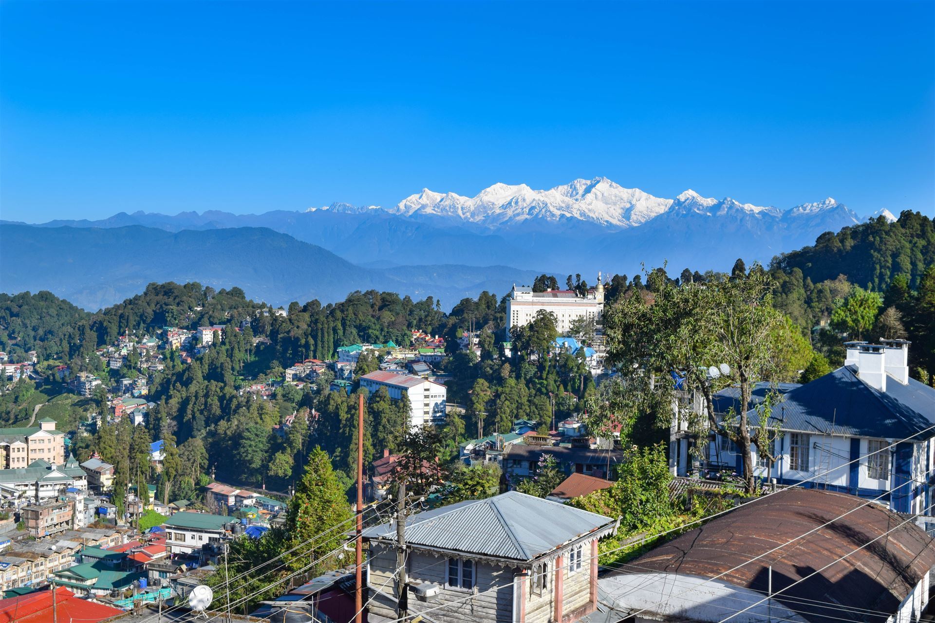 Panoramablick auf Darjeeling