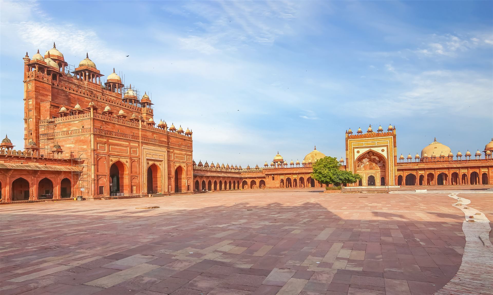 Blick auf Jama Masjid & Siegestor Buland Darwaza