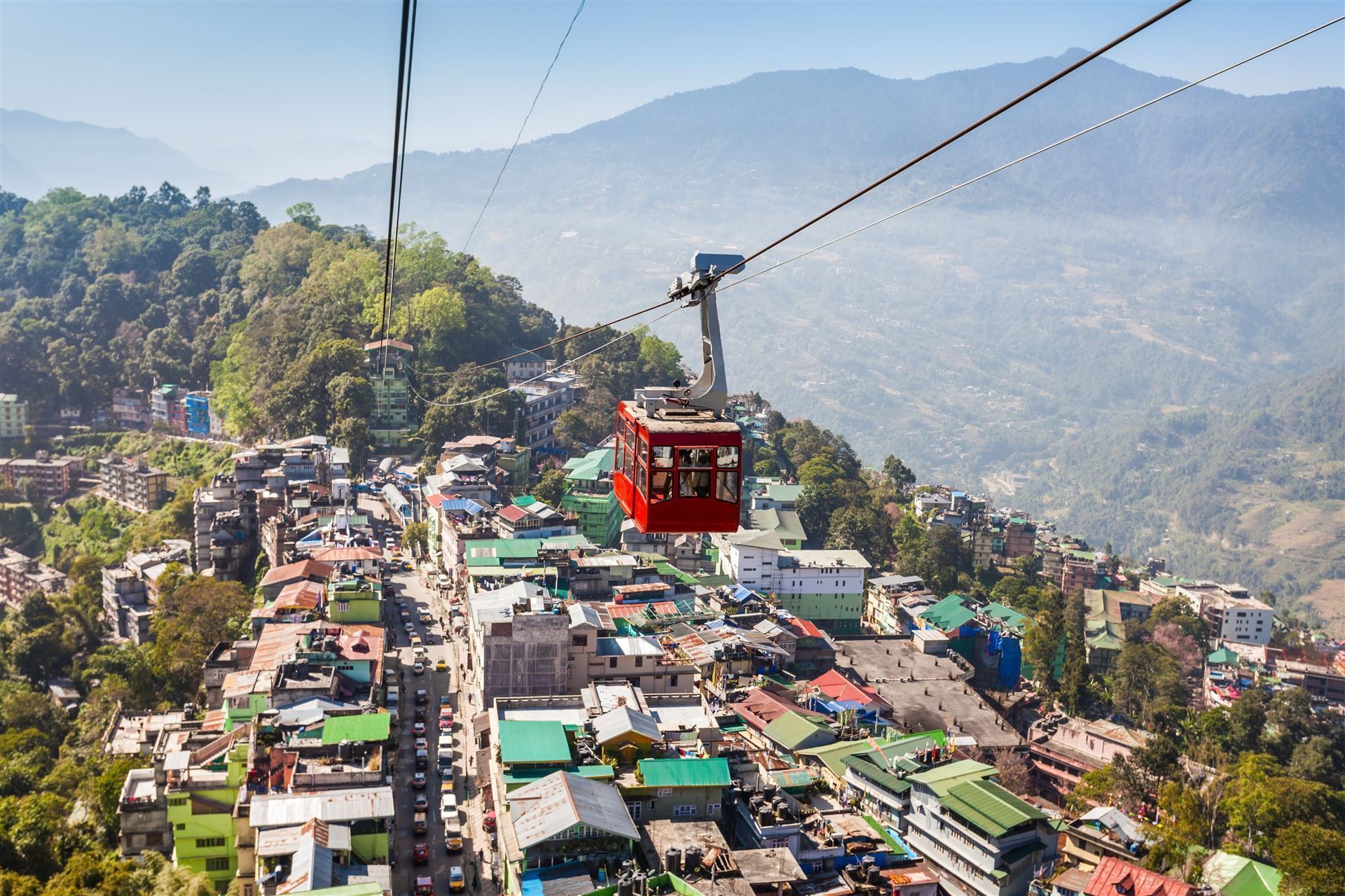 Drahtseilbahn über Gangtok