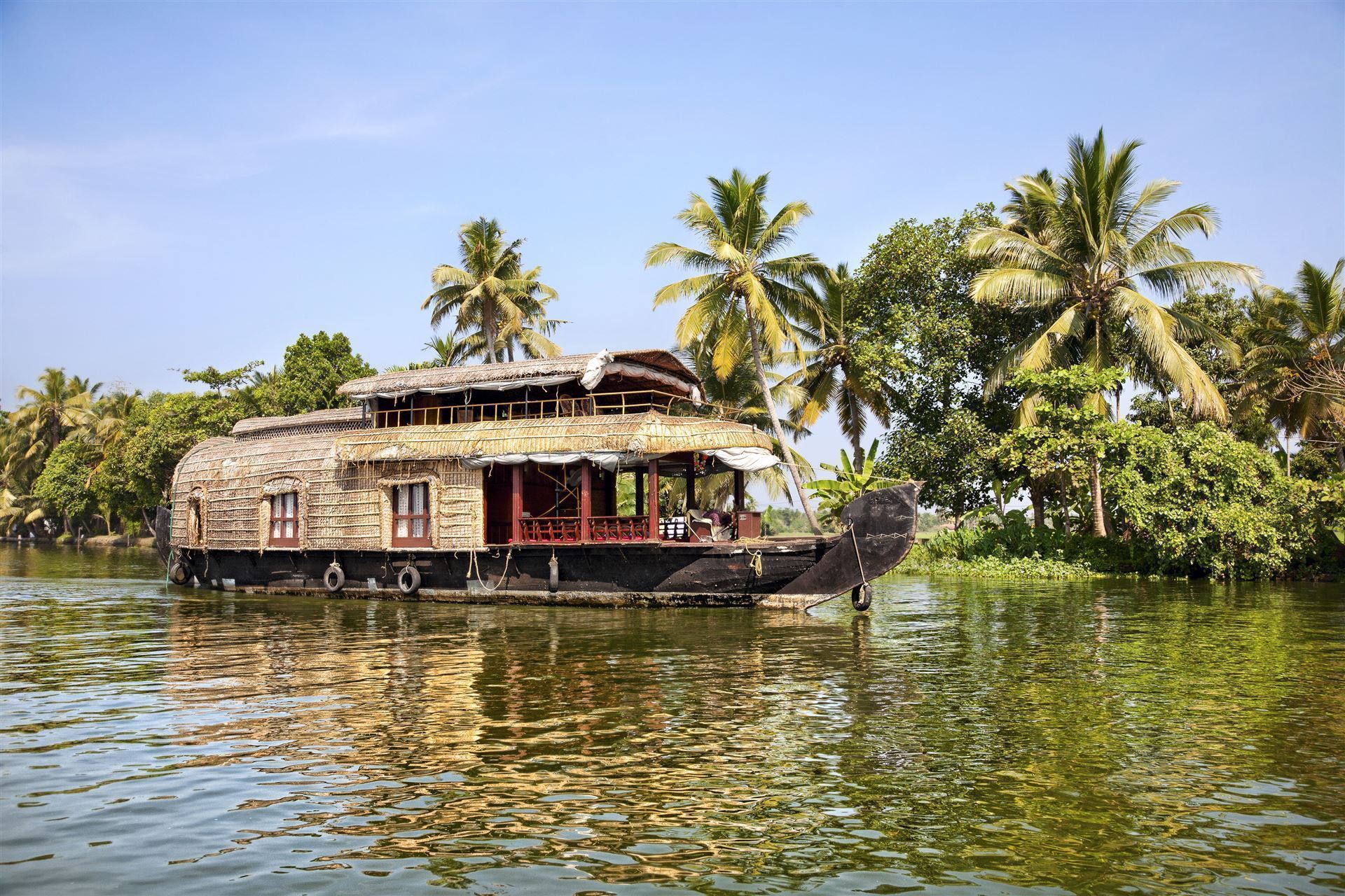 Hausboot in den Backwaters