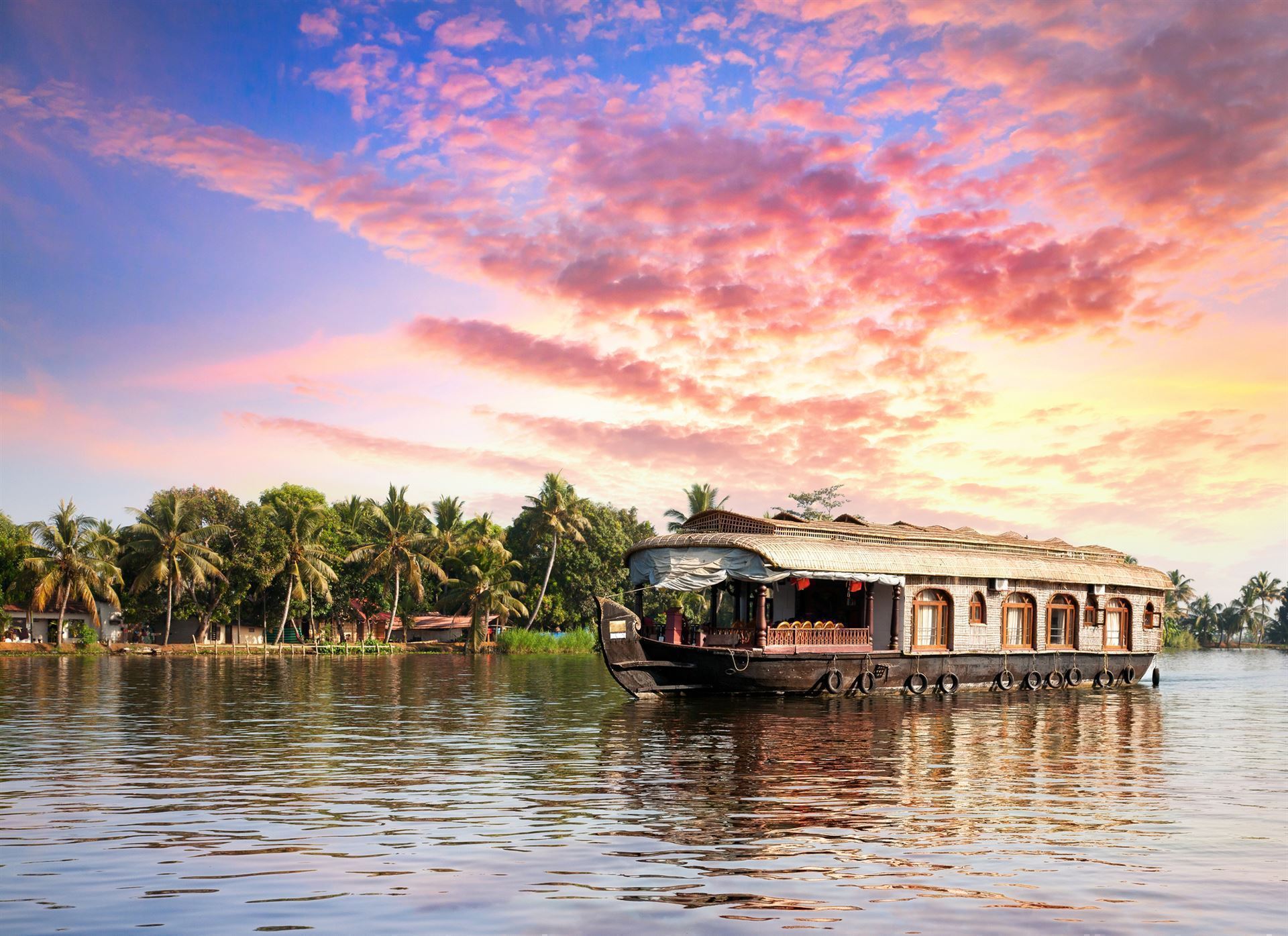 Hausboot in den Backwaters