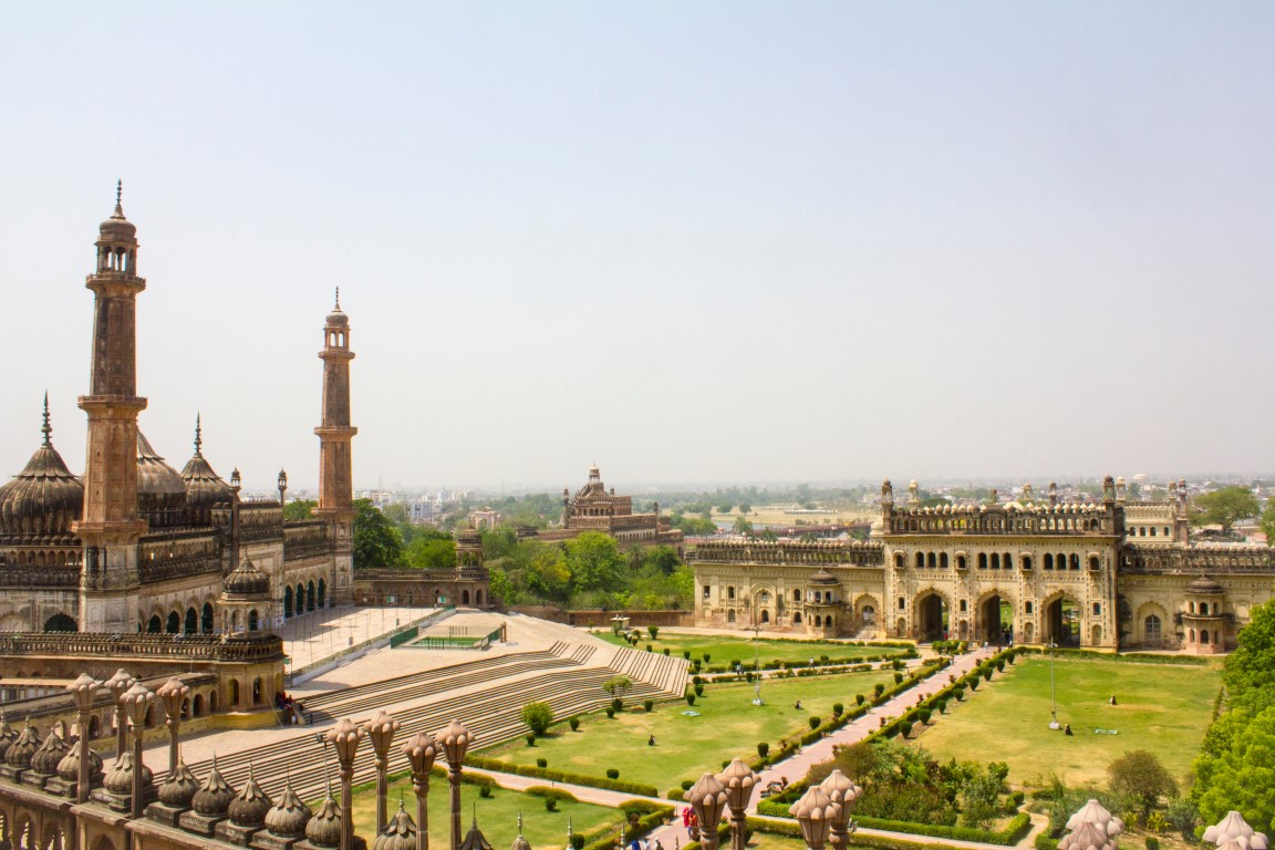 Lucknow-Luftaufnahme der Bada Imambara