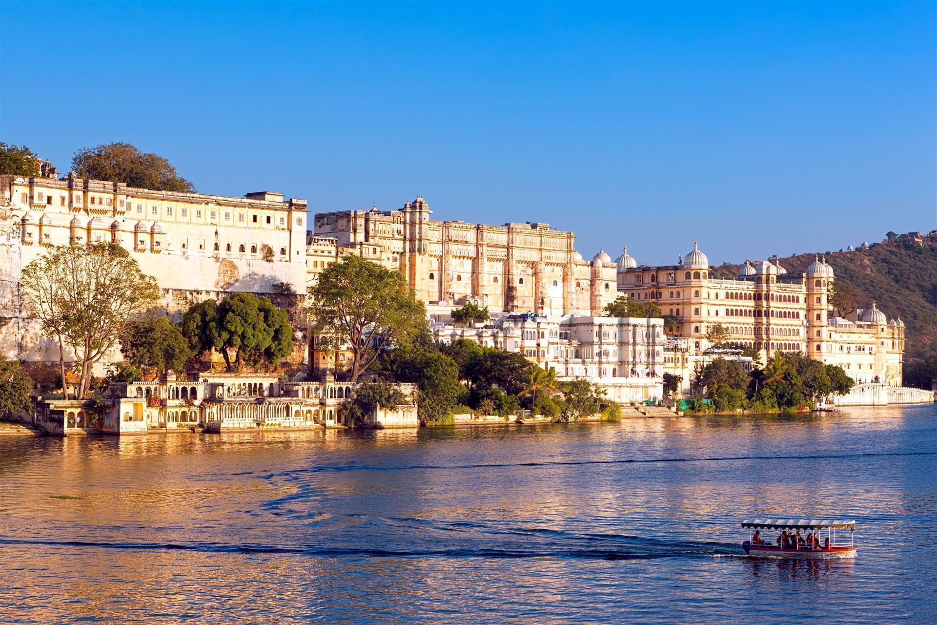 Pichola See mit Boot
