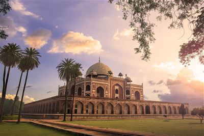 Abendstimmung am Humayun-Mausoleum