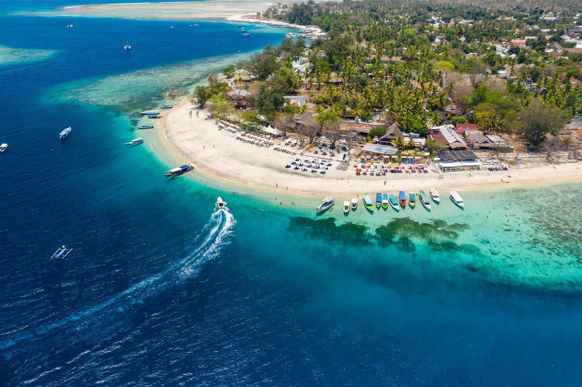 Luftaufnahme von Gili Air