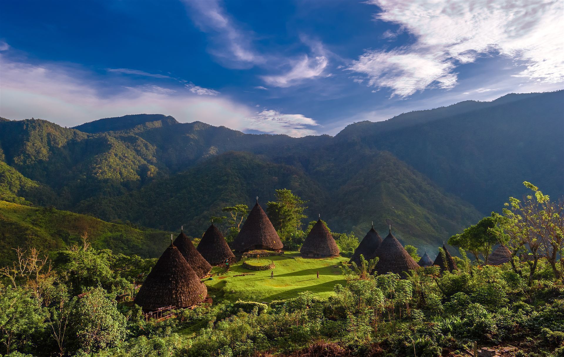 Wae Rebo traditionelles Dorf auf der Insel Flores