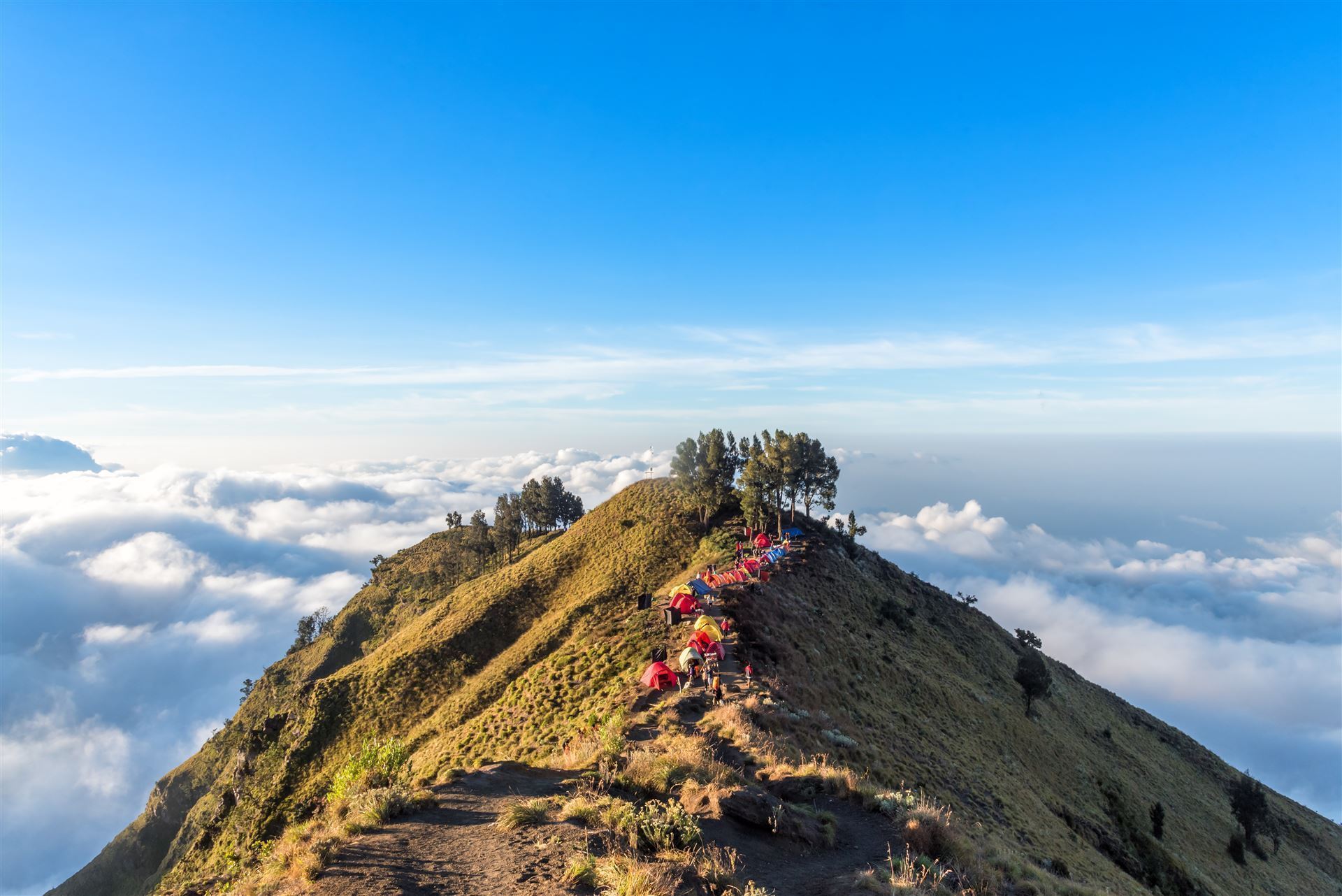 Campingplatz am Kraterrand des Mount Rinjani 