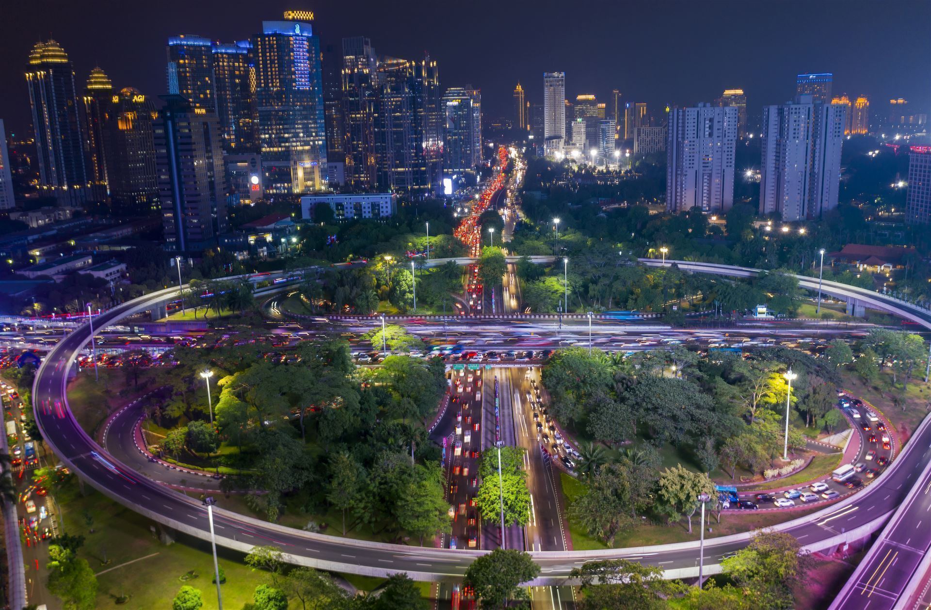 Jakarta bei Nacht