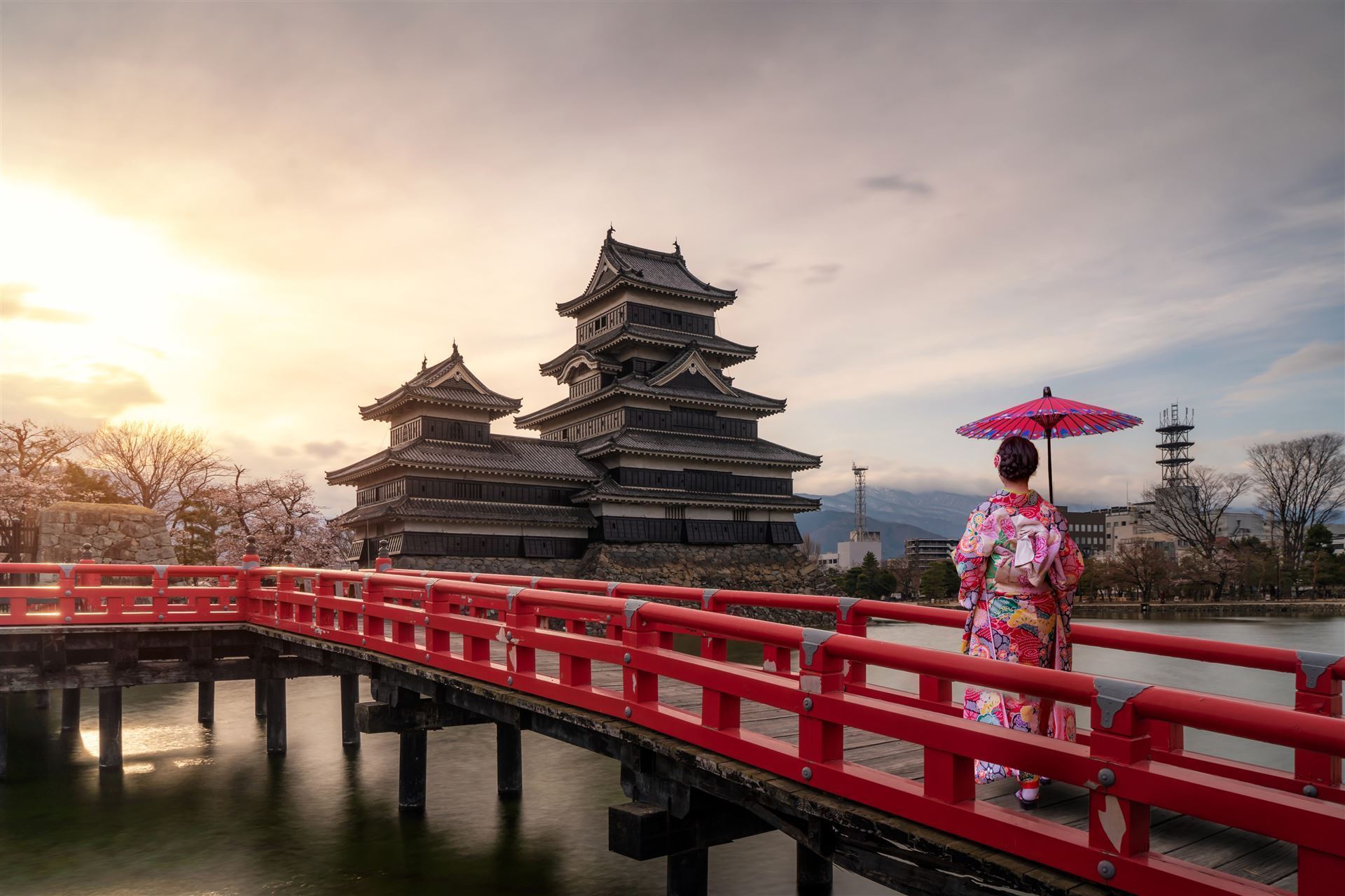 Frau im Kimono