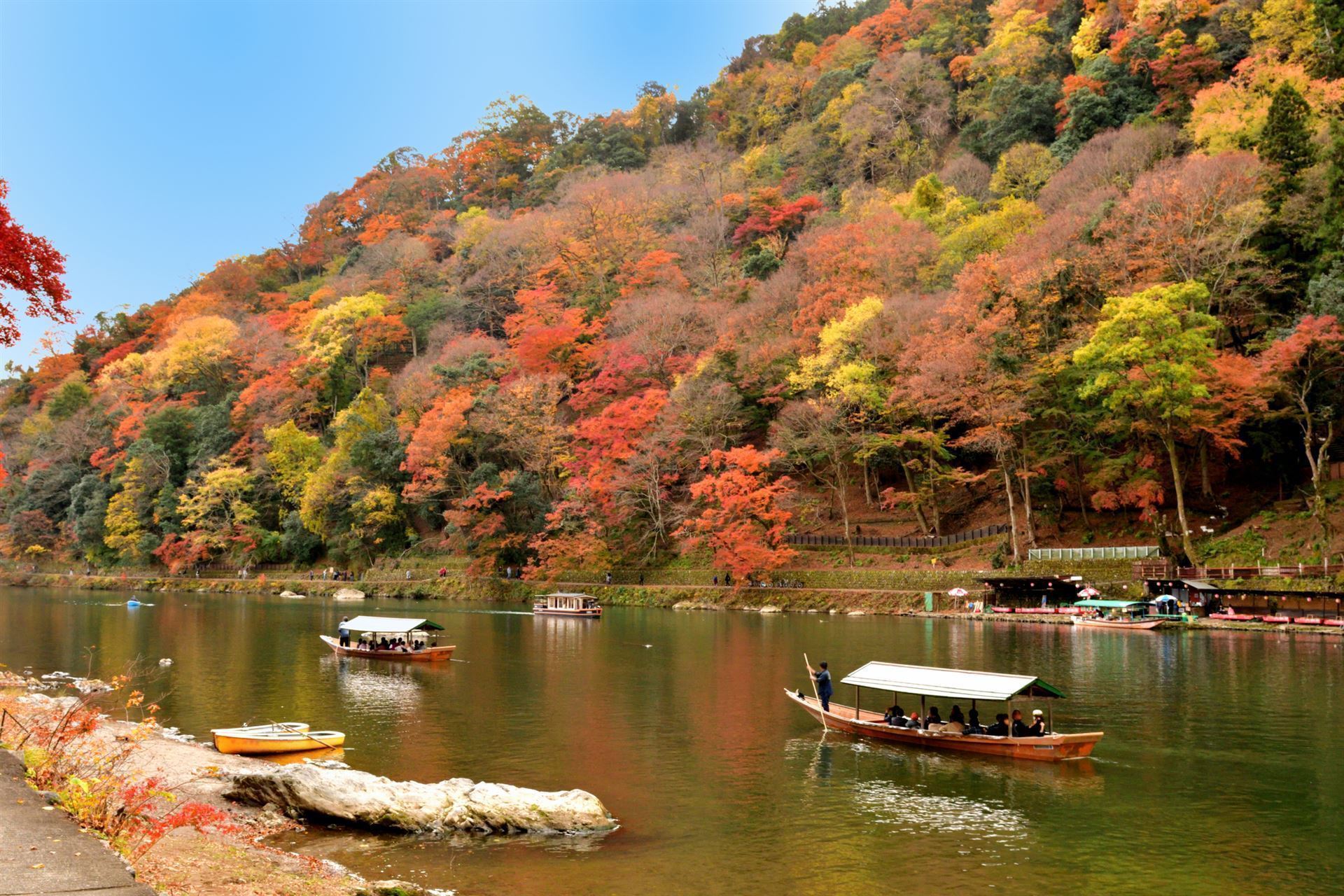 Stadtteil Arashiyama mit Fluss