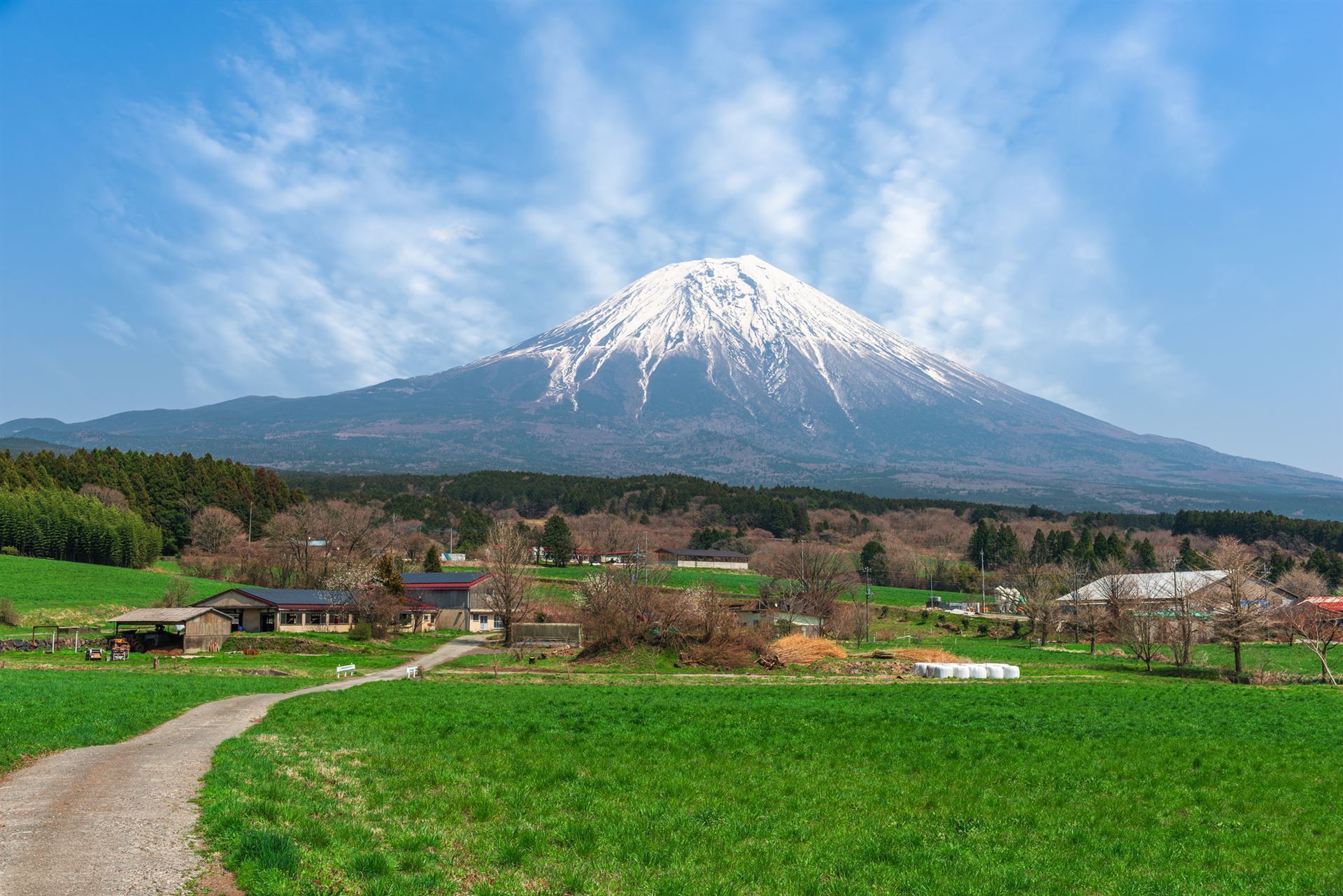 Fuji mit Farmland