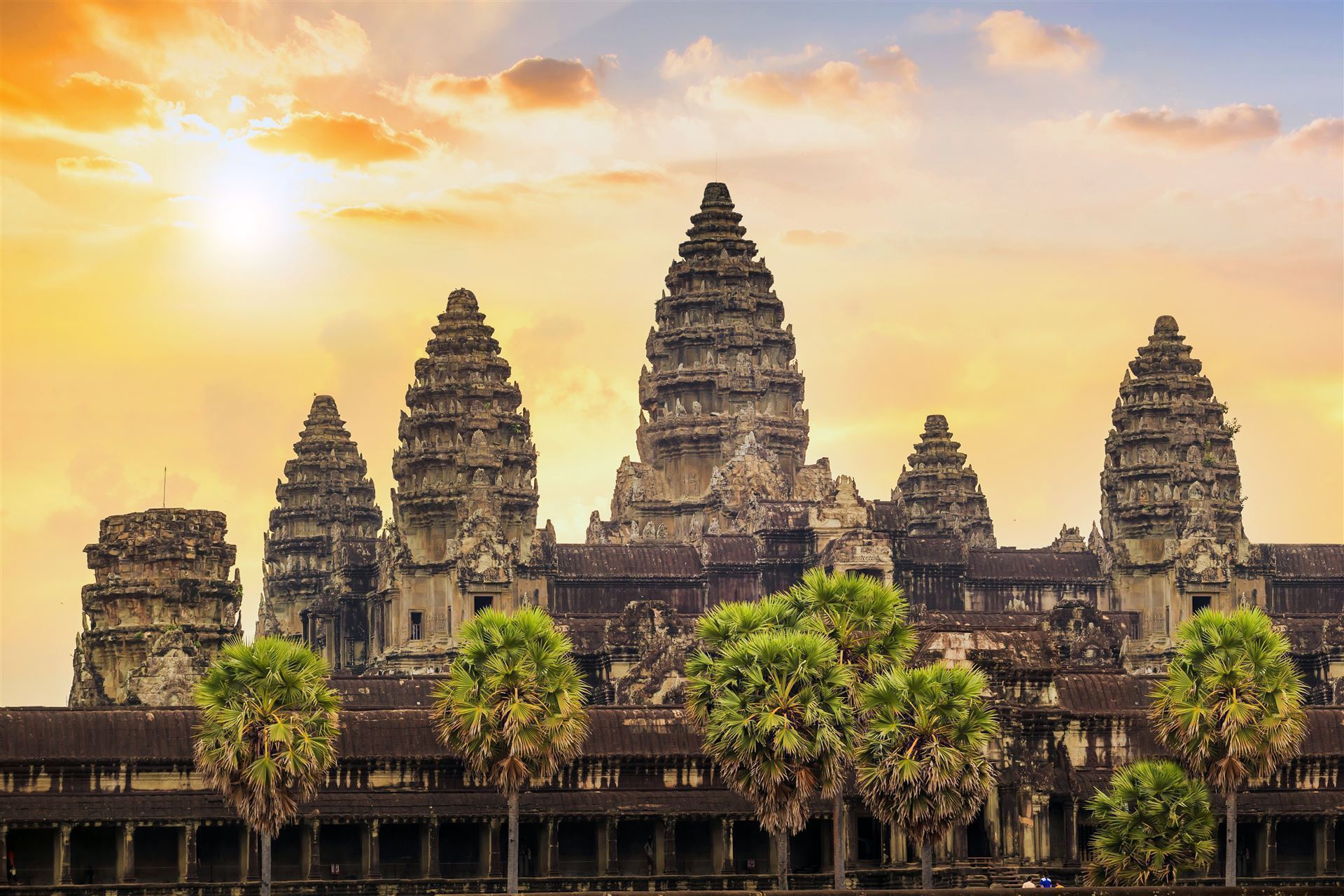 Angkor bei Sonnenuntergang