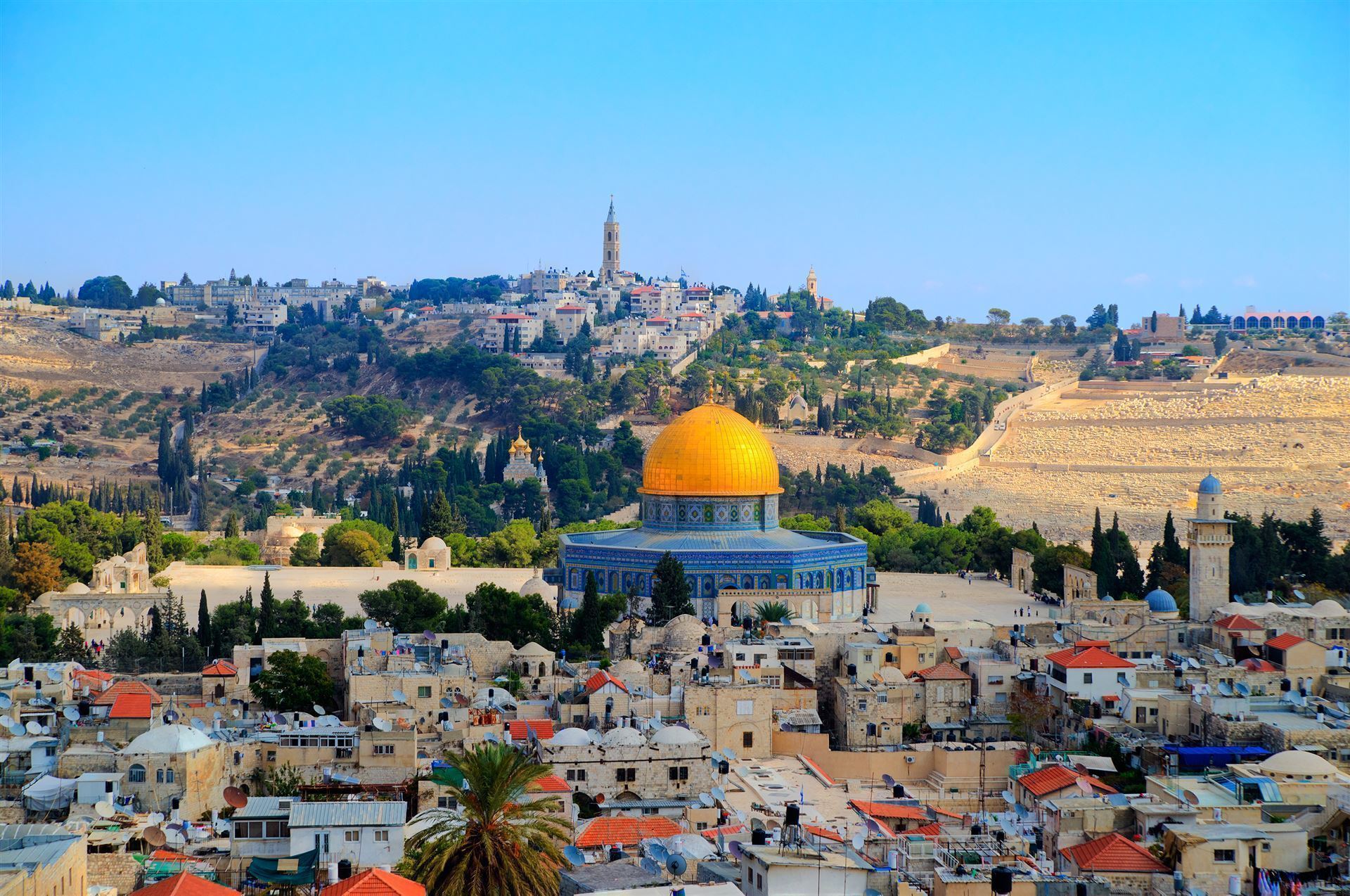 Jerusalem Felsendom und Ölberg