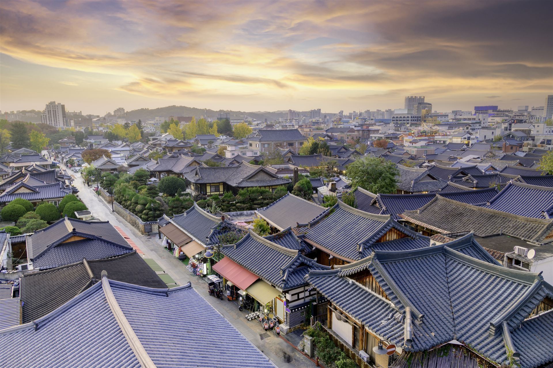 Traditionelles Hanok Dorf in Jeonju, Südkorea