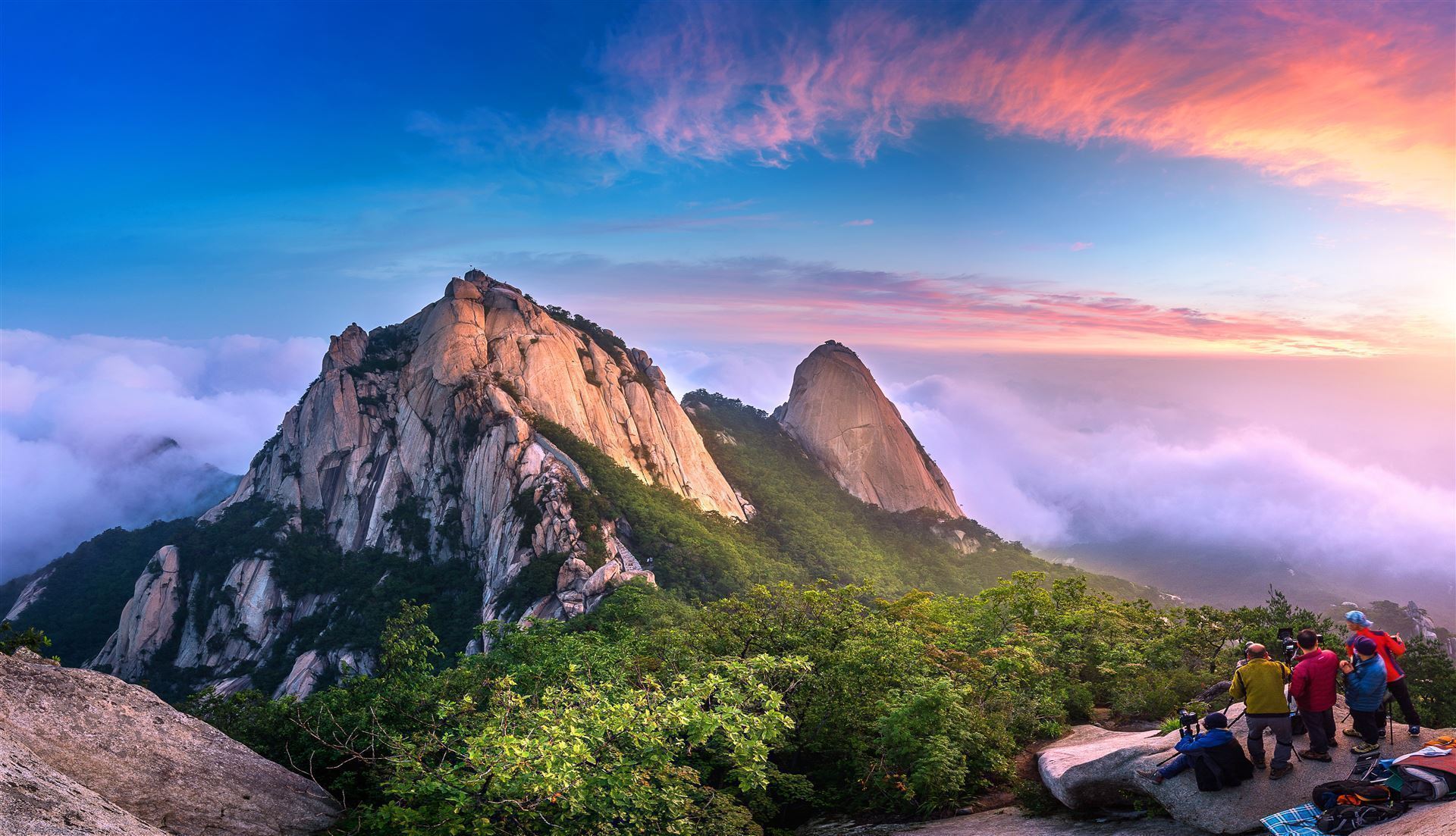 Bukhansan Nationalpark am Morgen