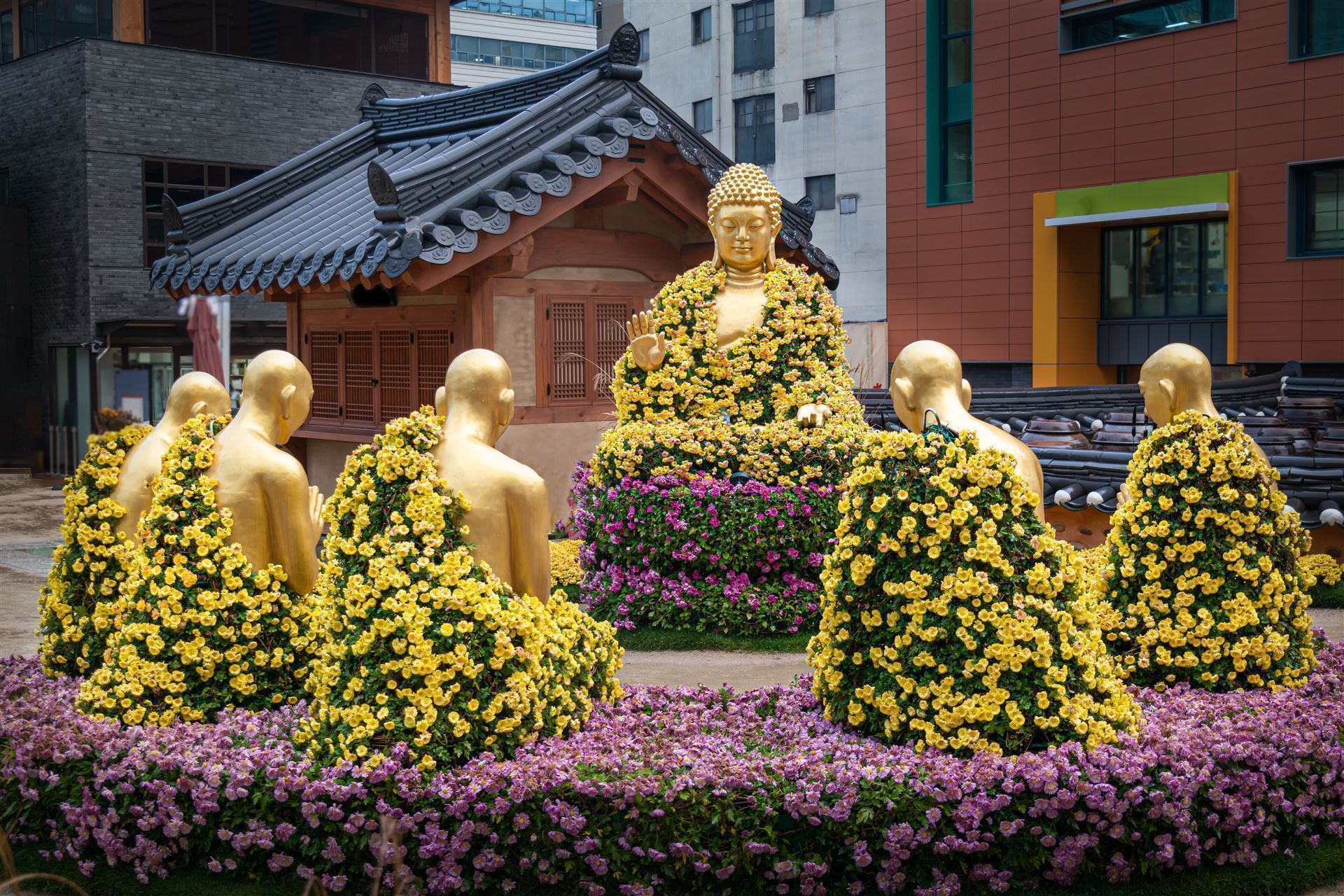 Jogye Tempel mit Buddha Statue