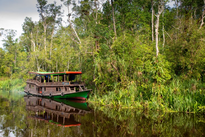 Klotok-Boot im Nationalpark Tanjung Puting