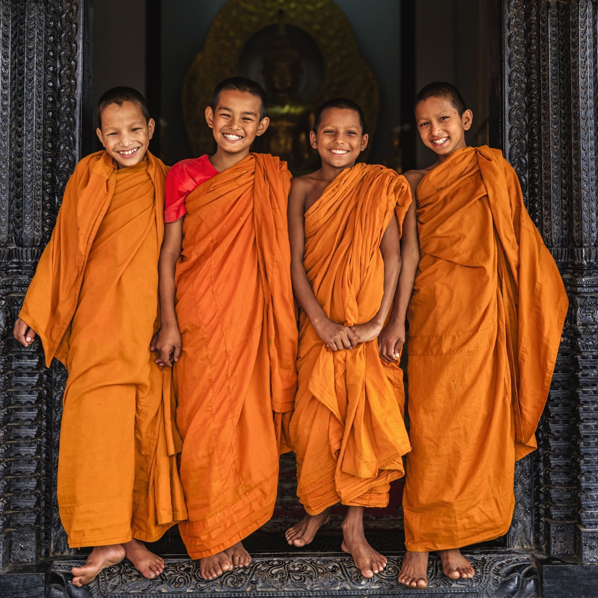 Buddhistische Mönche in Bhaktapur