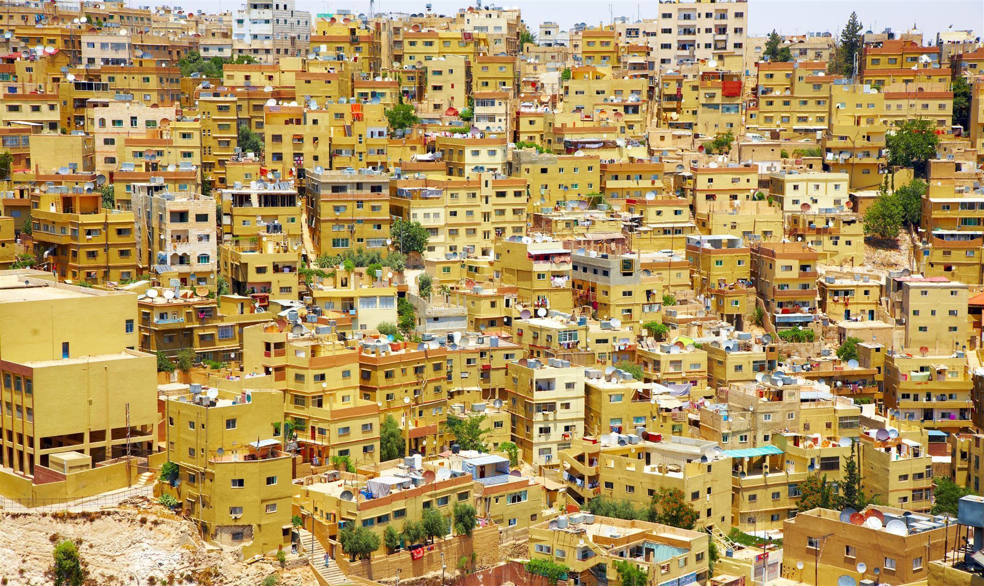 Viele Häuser in Amman
