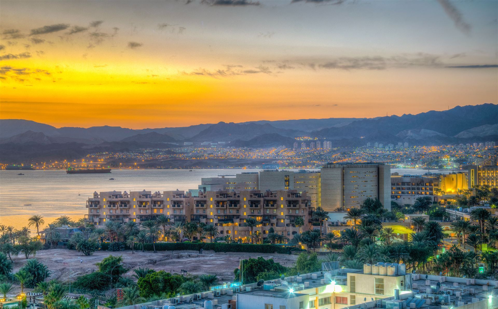 Aqaba bei Sonnenuntergang