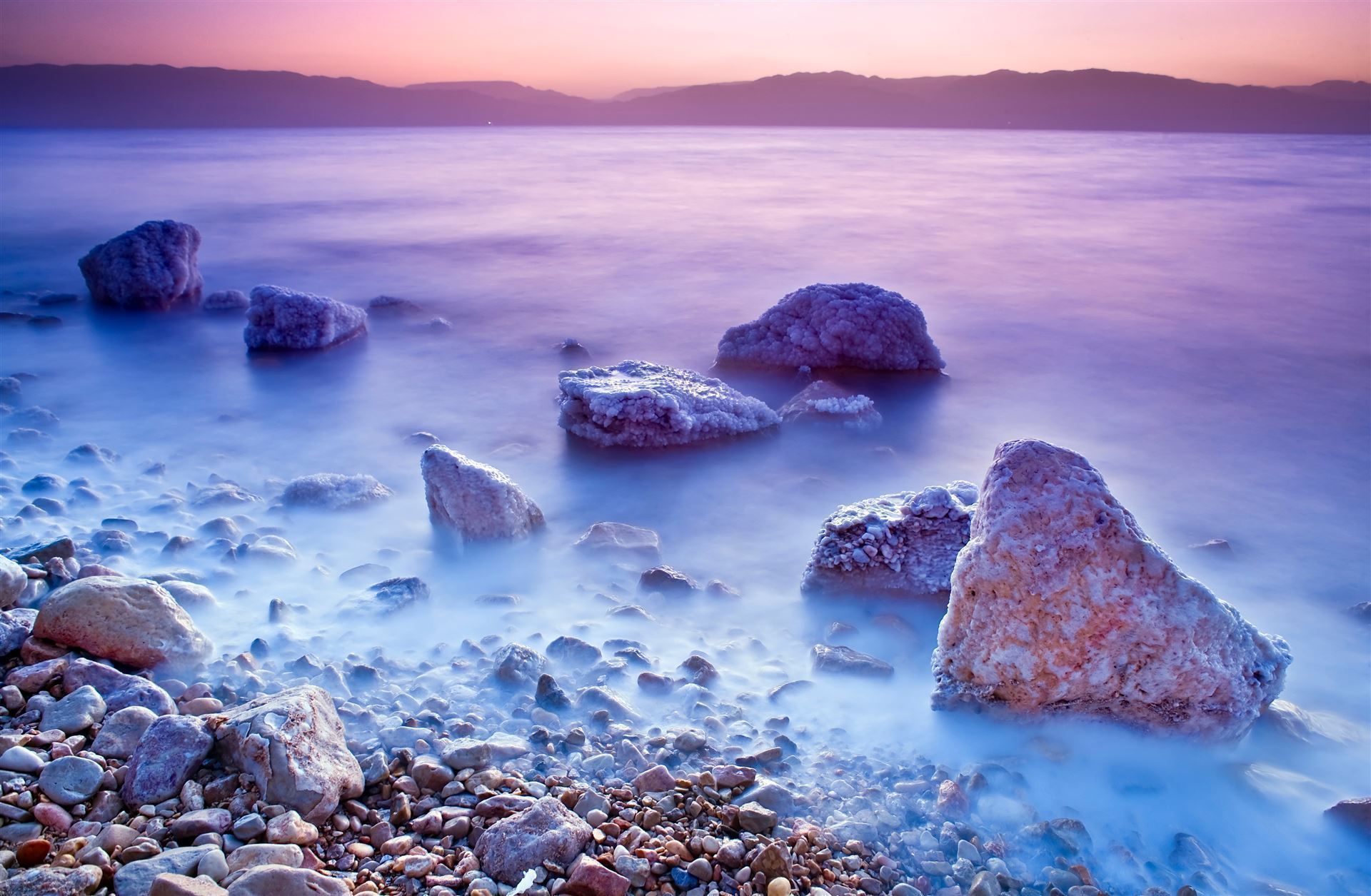 Sonnenuntergang am Toten Meer 