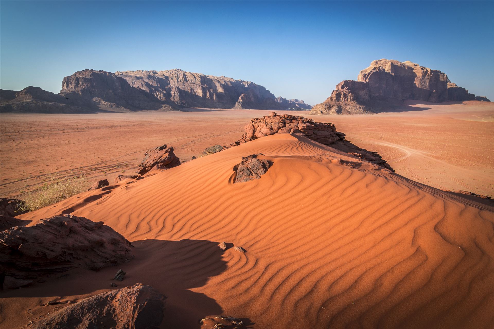 Sanddünen mit roten Sand
