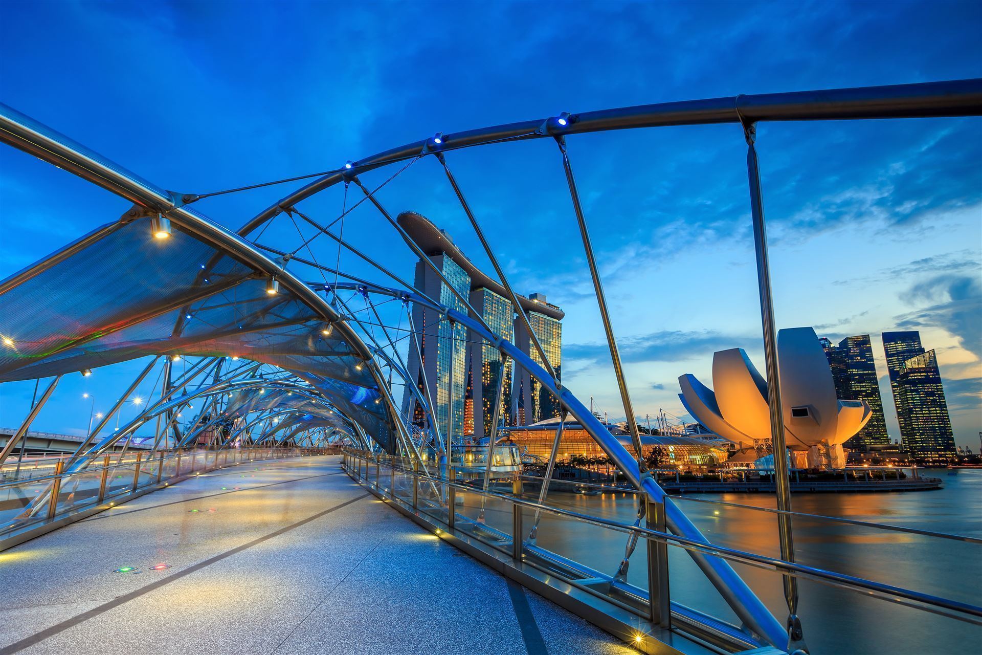 Helix Brücke in Marina Bay