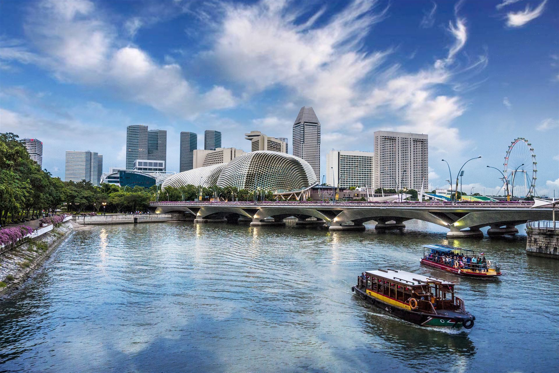  traditionelles Boot in Singapur