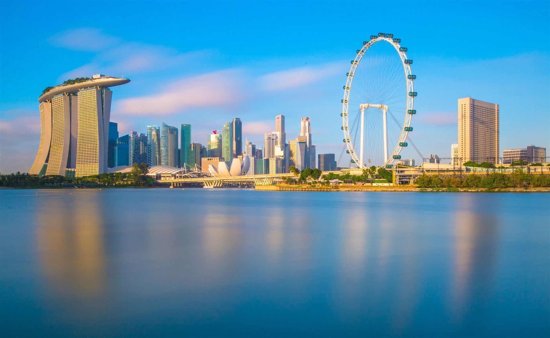 Stadtsilhouette von Singapur