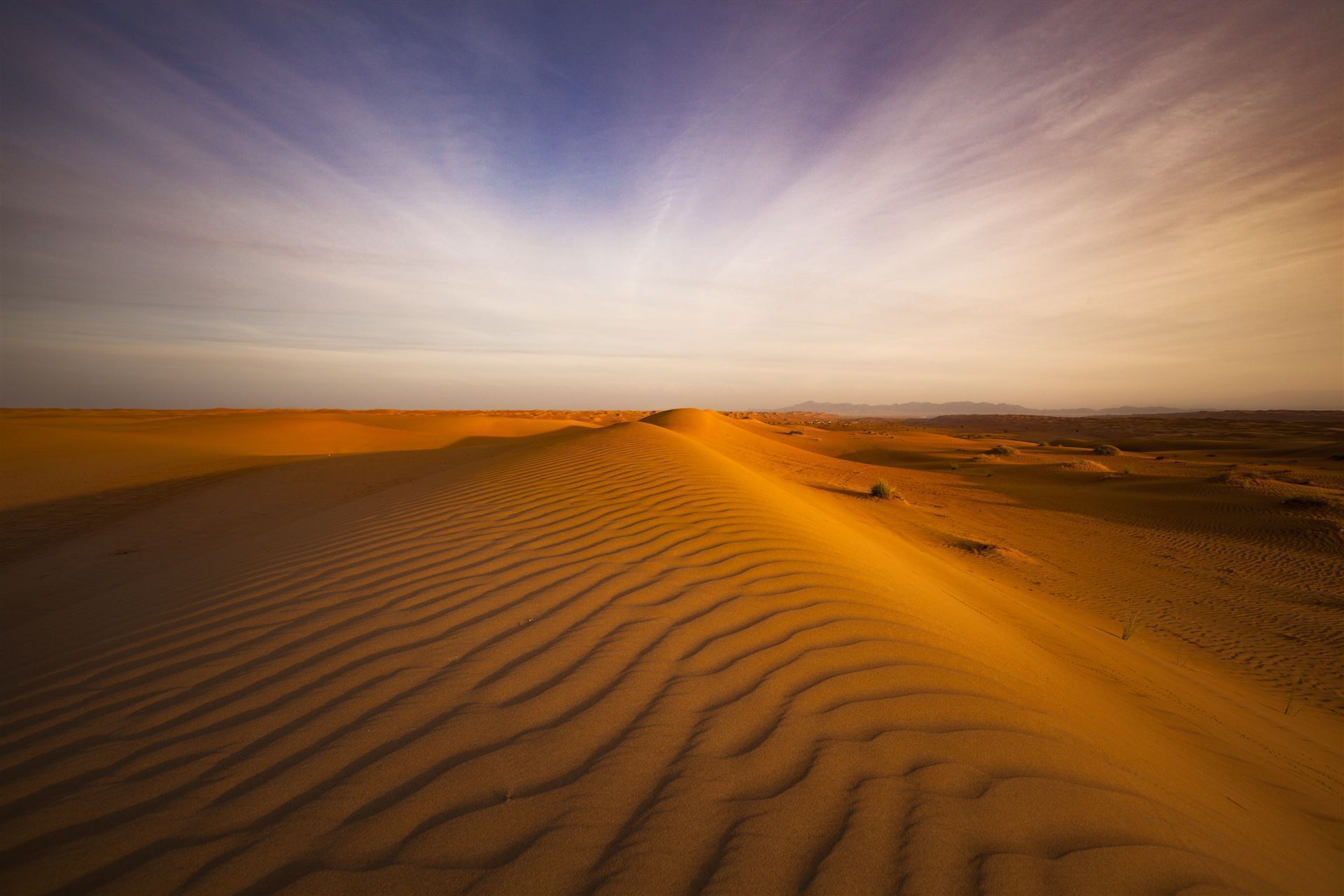 Wahiba Sands im Sonnenuntergang