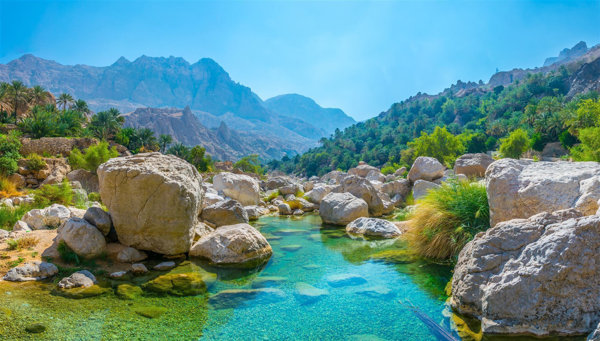 Lagune mit türkisfarbendes Wasser