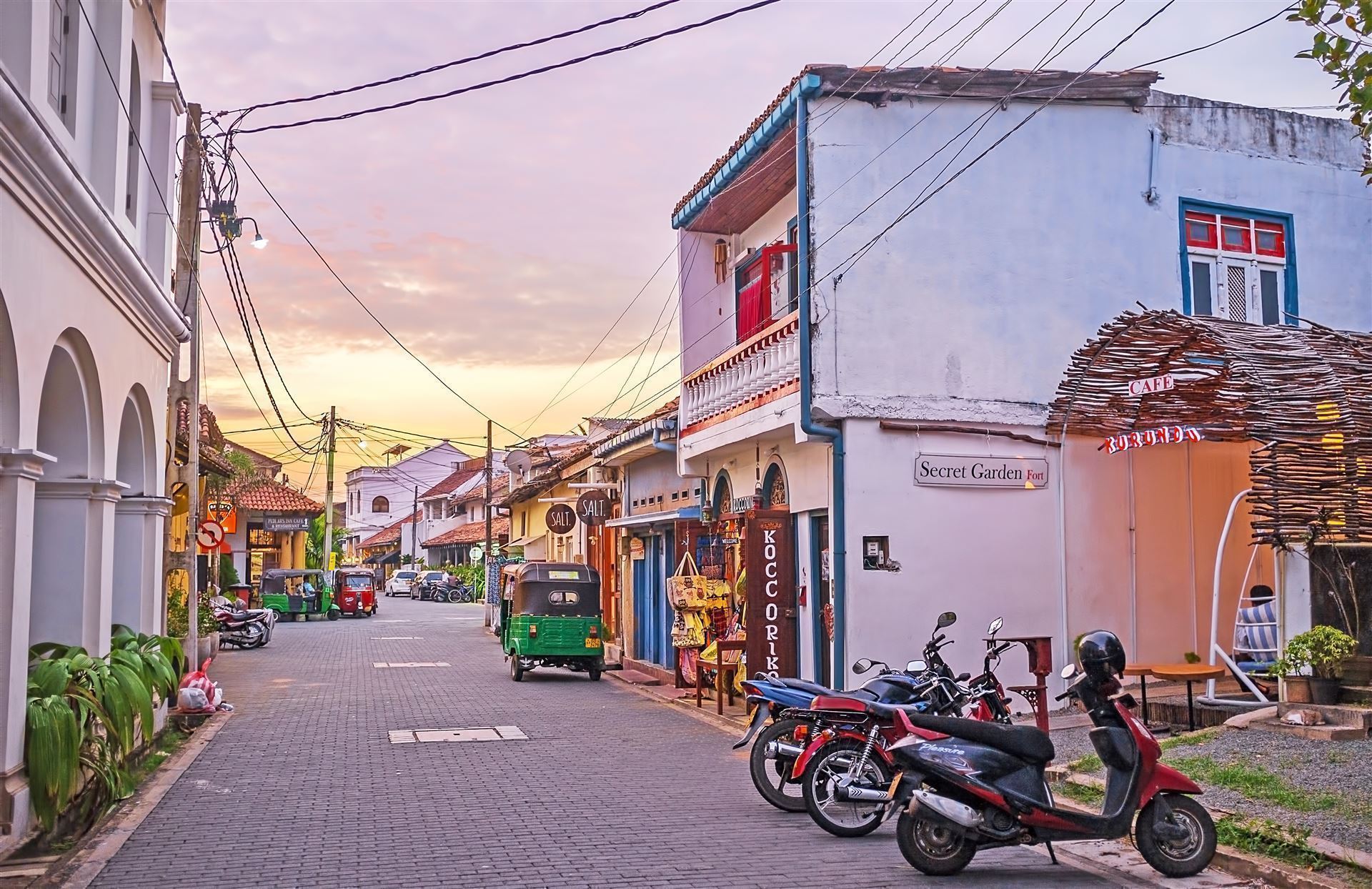 Galle im Sonnenuntergang