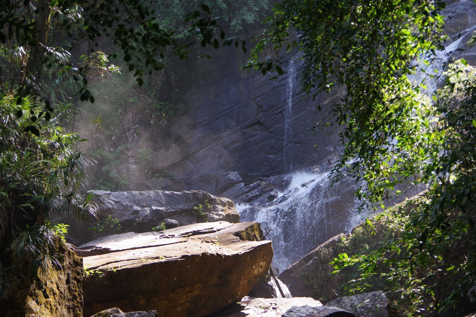 Wasserfall im Regenwald Sinharaja