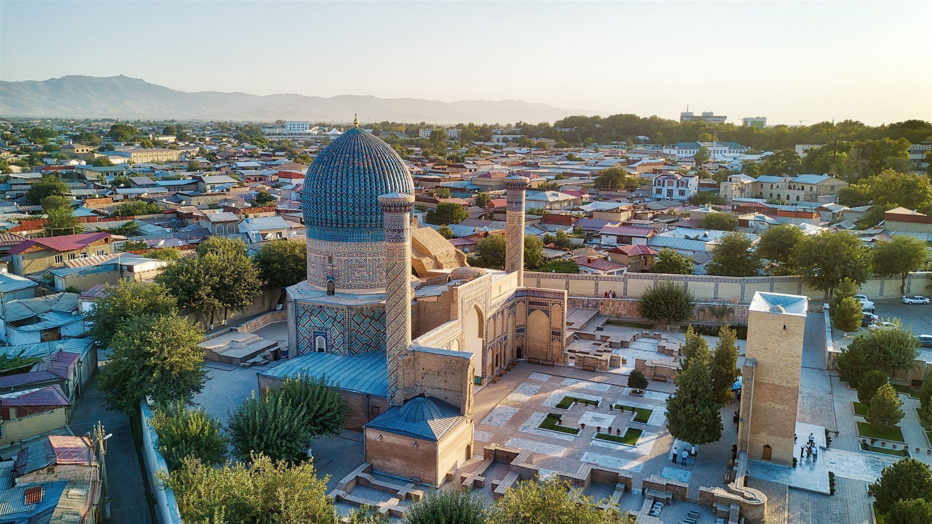 Blick auf die Stadt mit Gur e Amir Mausoleum