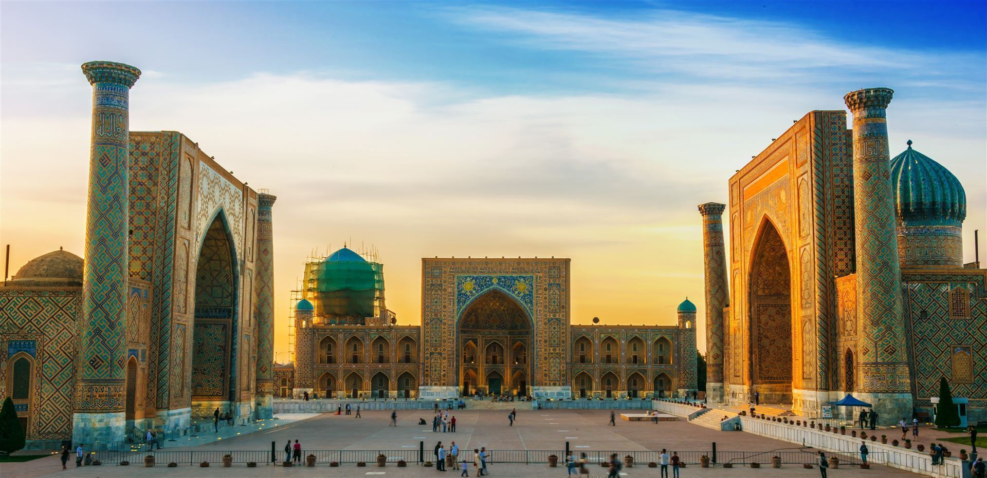 Registan Platz bei Sonnenuntergang