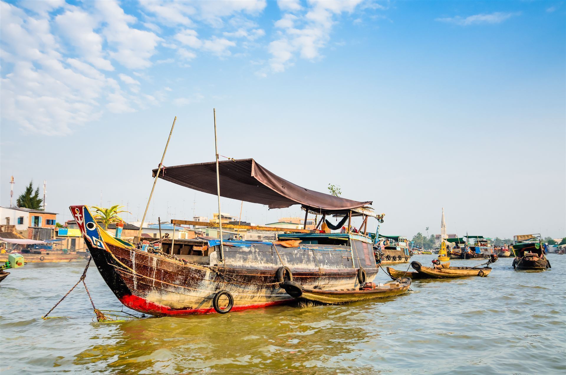 Boot auf dem Mekong