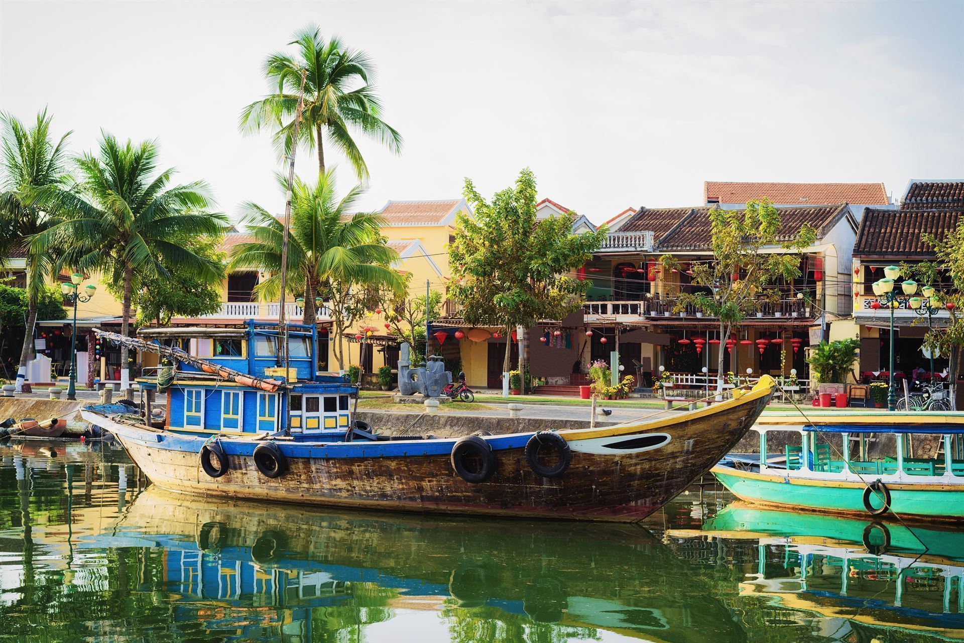 Schiff am Thu Bon Fluss