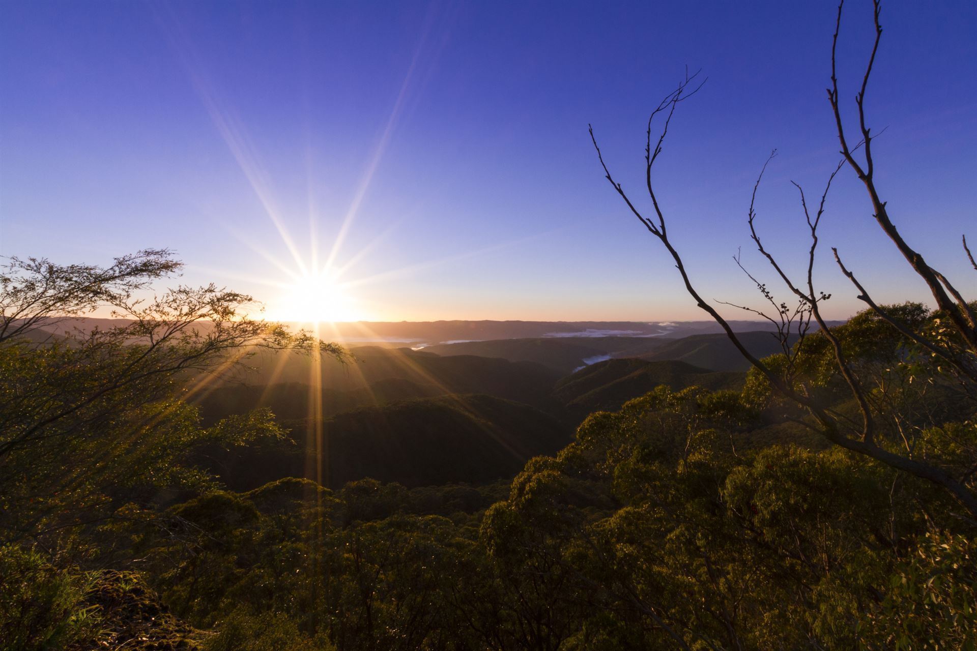 Sonnenaufgang in den Blue Mountains