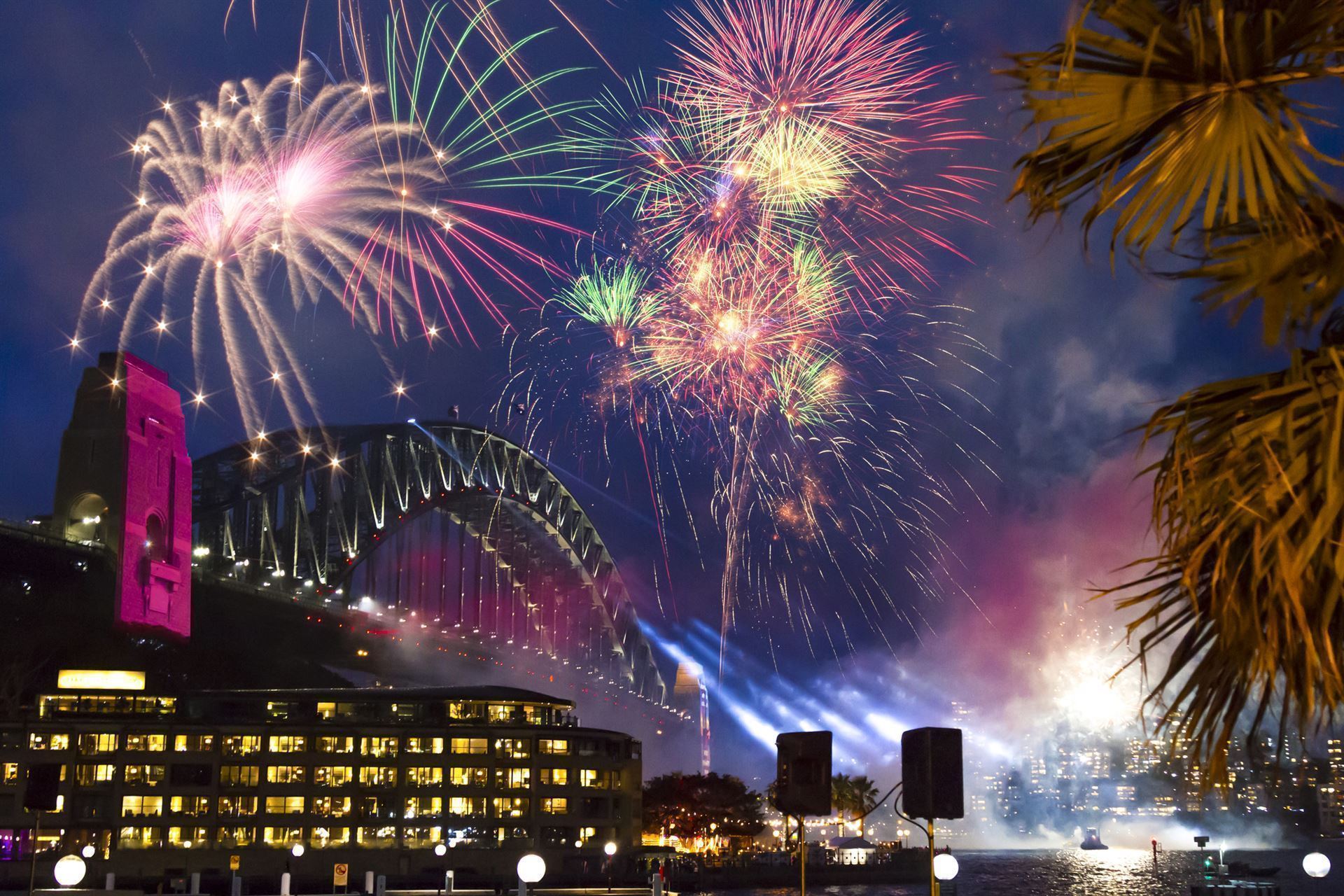 Silvester an der Harbour Bridge