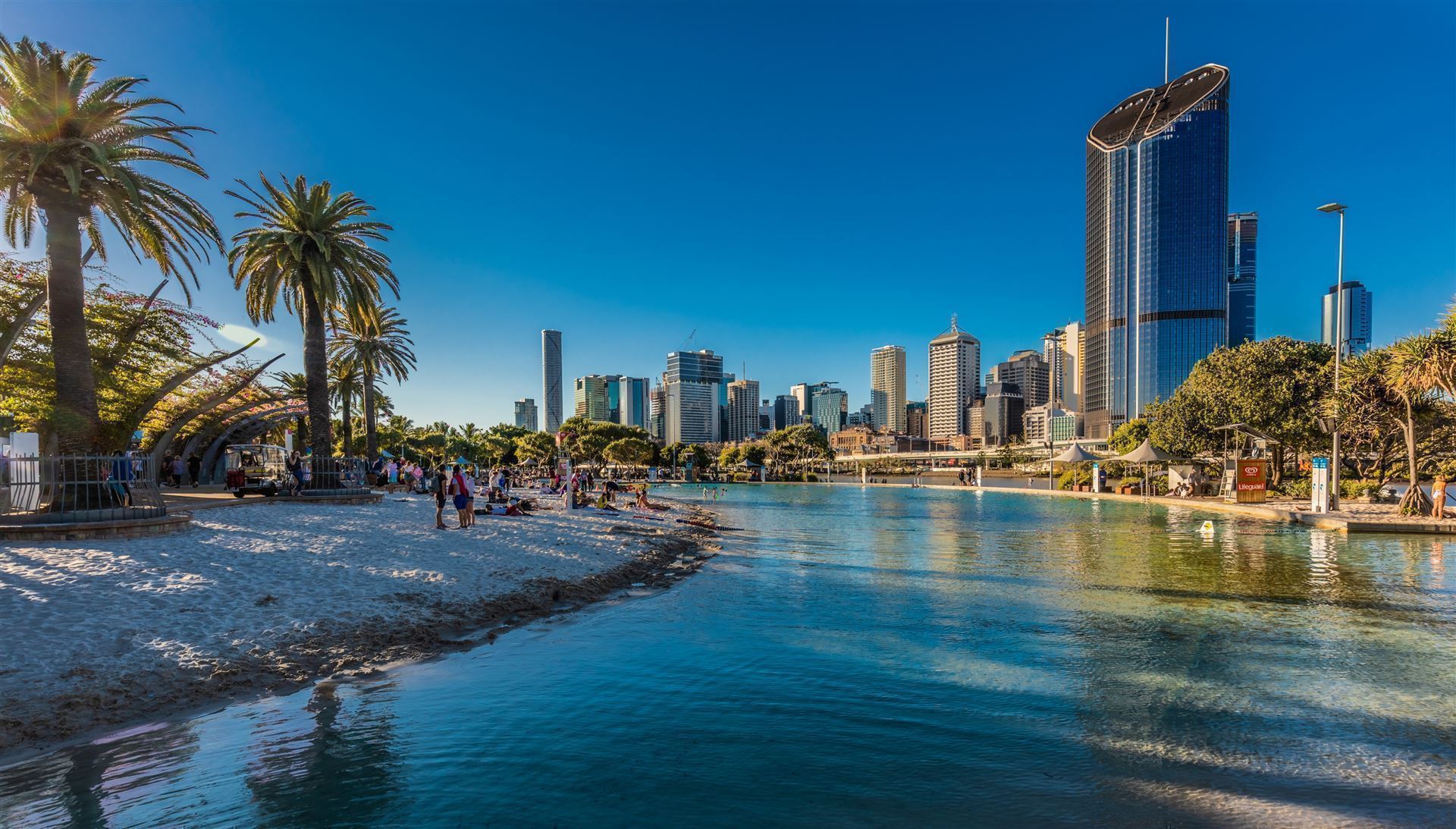 Strand im Brisbane Southbank Park