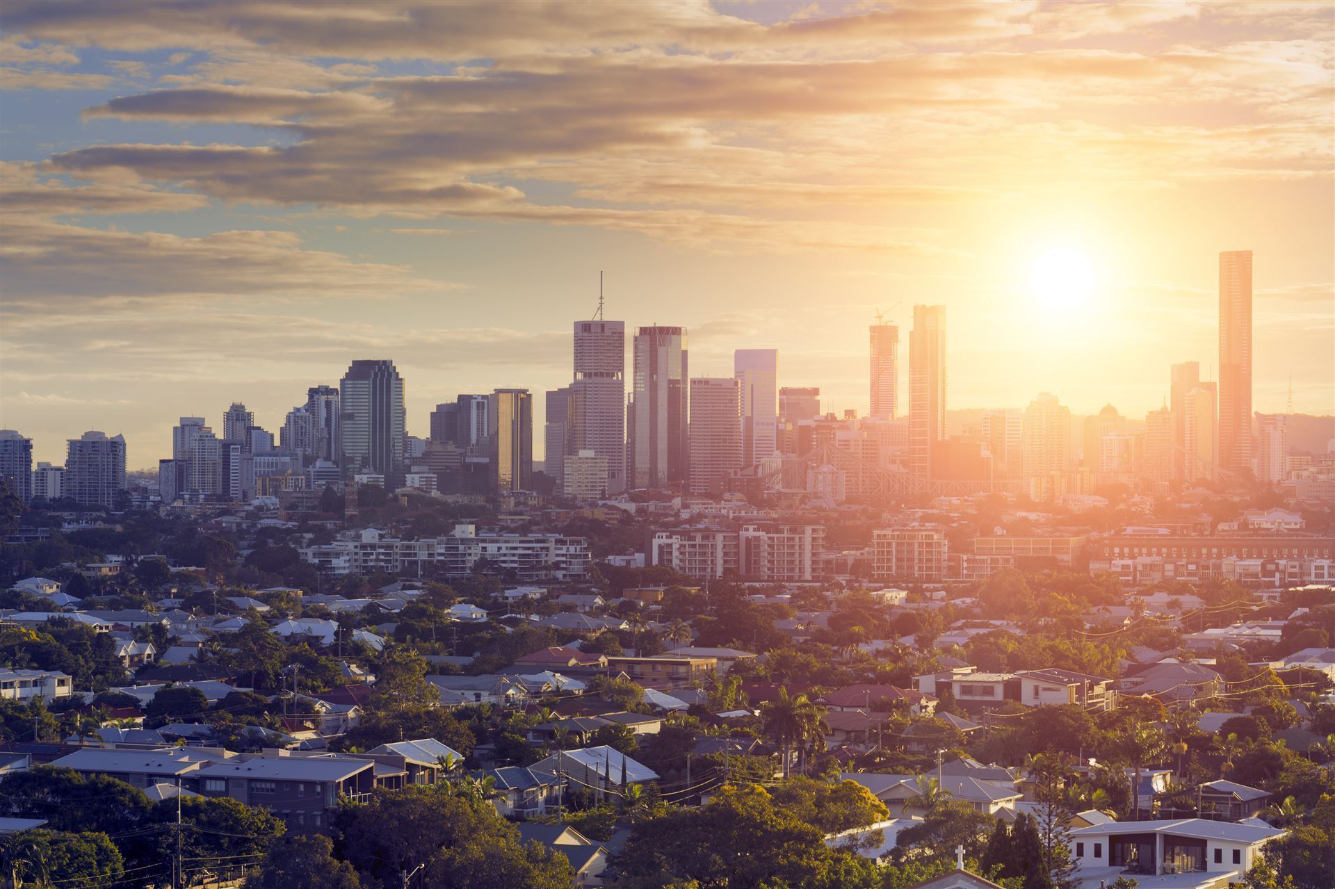 Sonnenuntergang in Brisbane